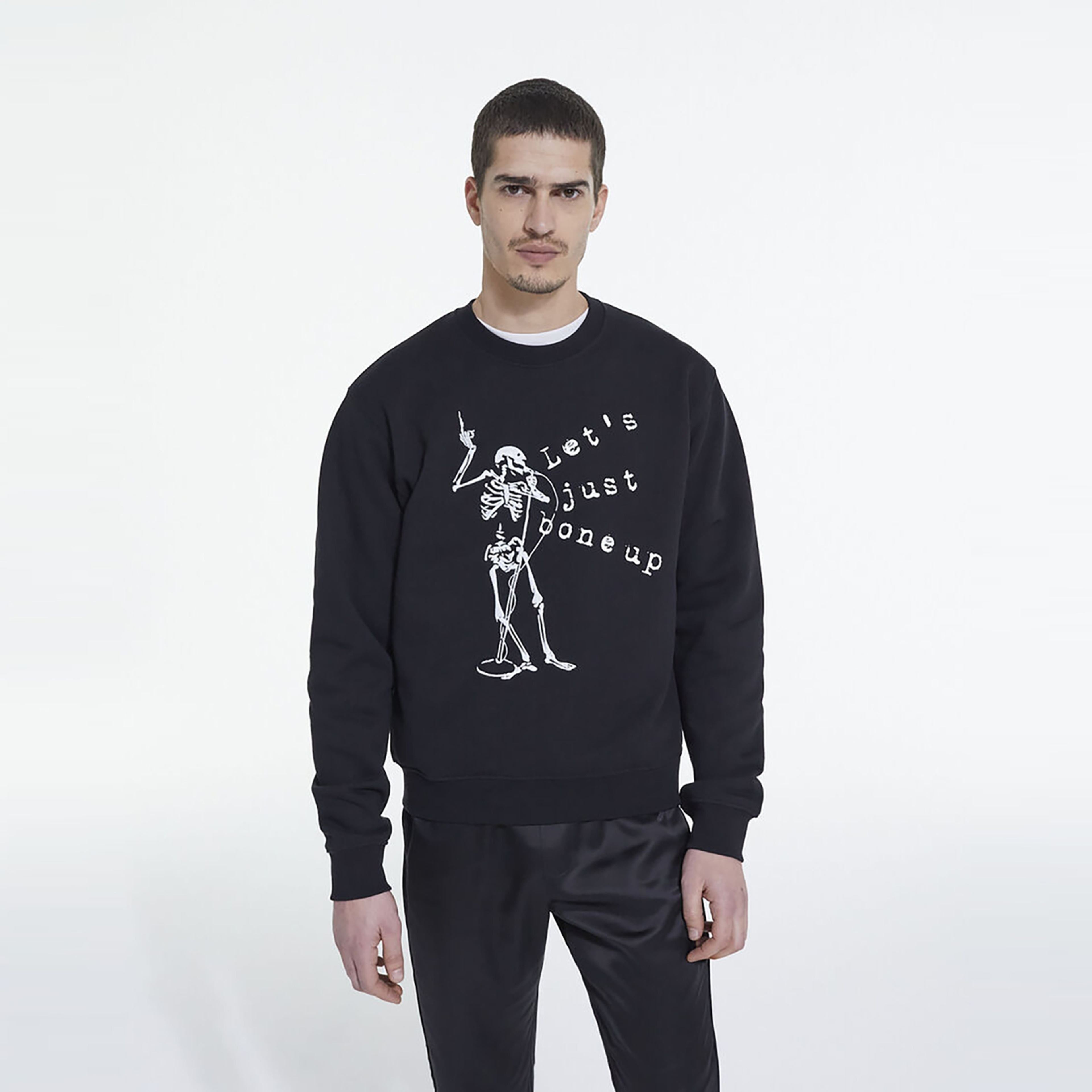 The Kooples Classic Erkek Siyah Sweatshirt