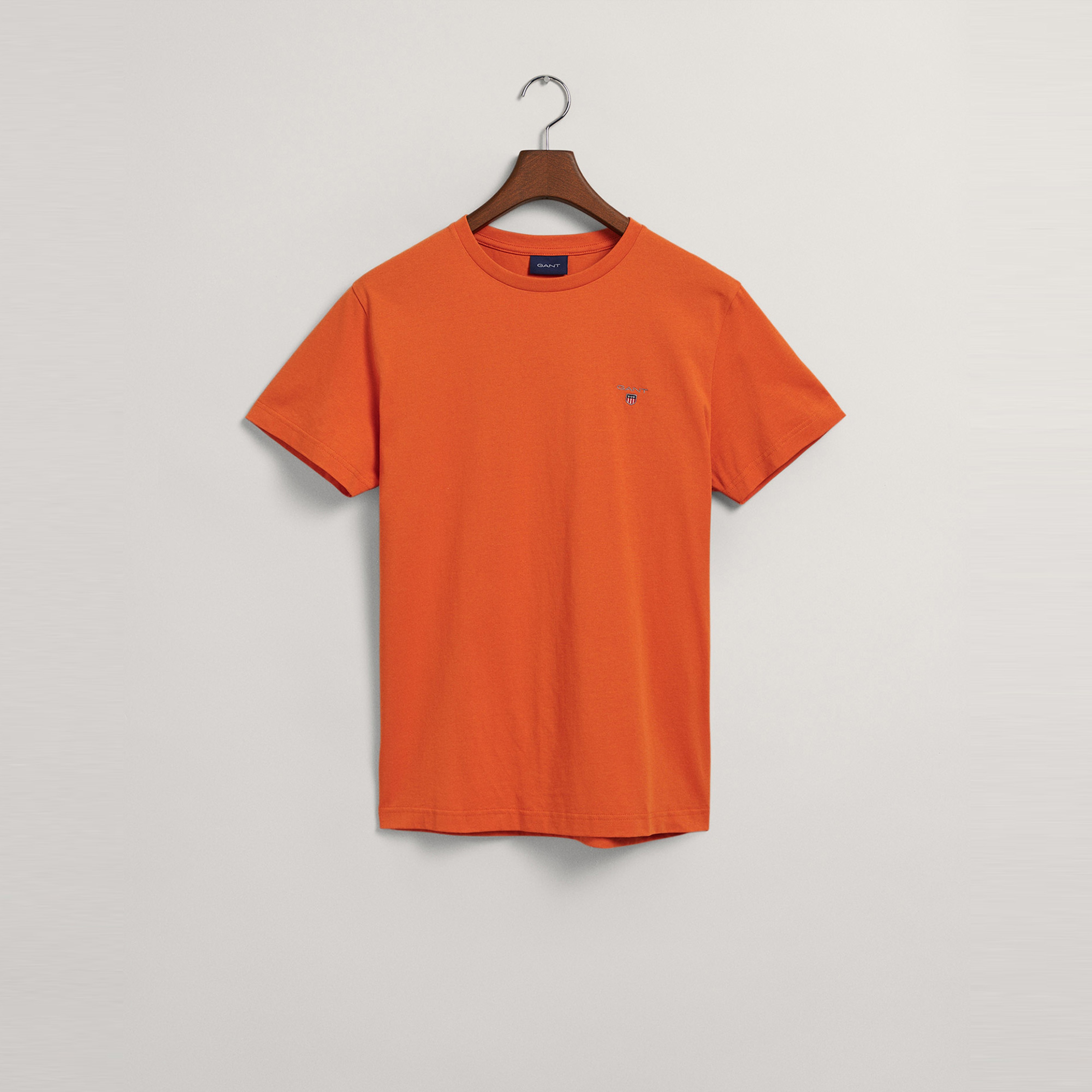 GANT Erkek Turuncu Regular Fit Bisiklet Yaka T-Shirt