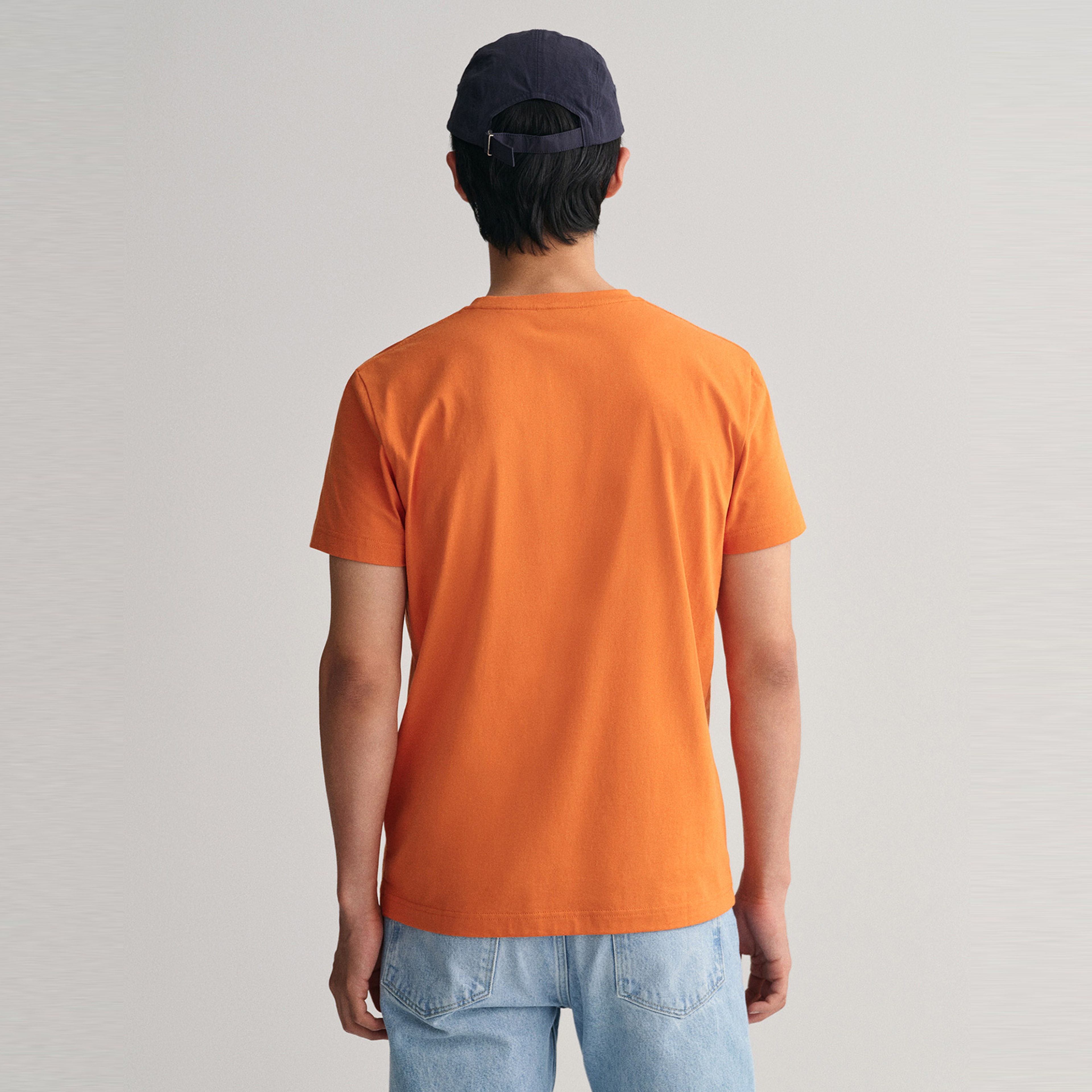 GANT Erkek Turuncu Regular Fit Bisiklet Yaka T-Shirt