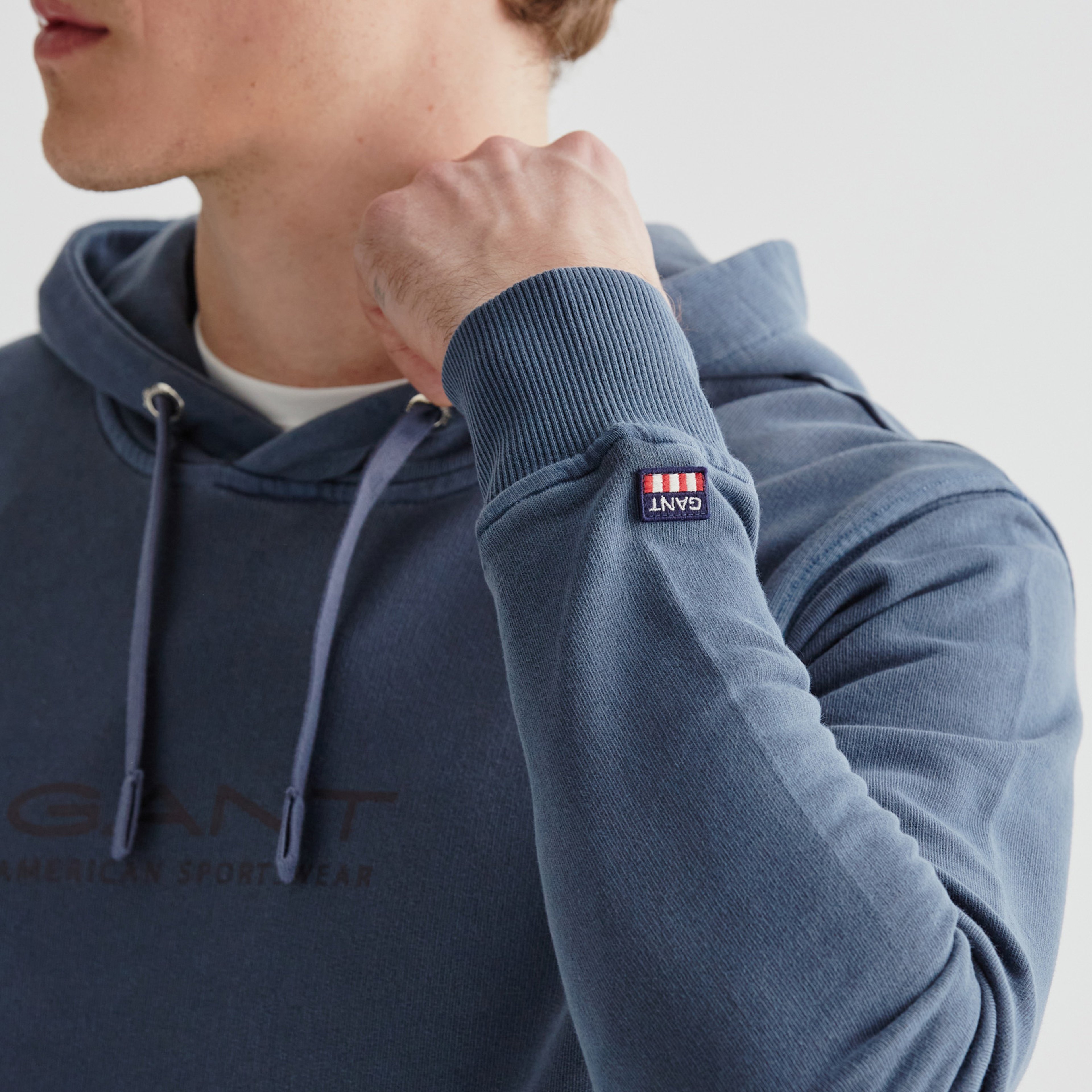 GANT Erkek Lacivert Regular Fit Kapüşonlu Sweatshirt