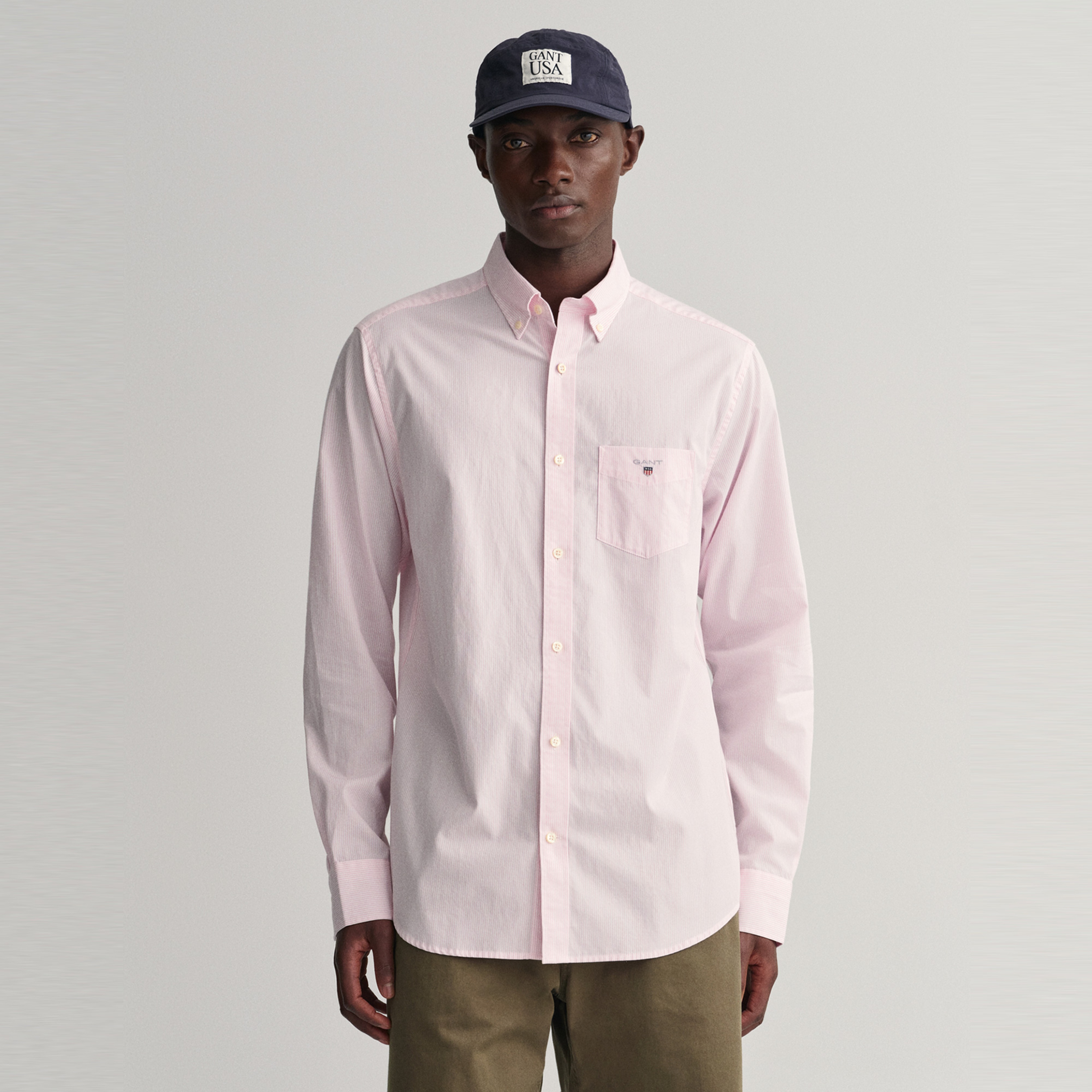 GANT Erkek Pembe Regular Fit Düğmeli Yaka Gömlek