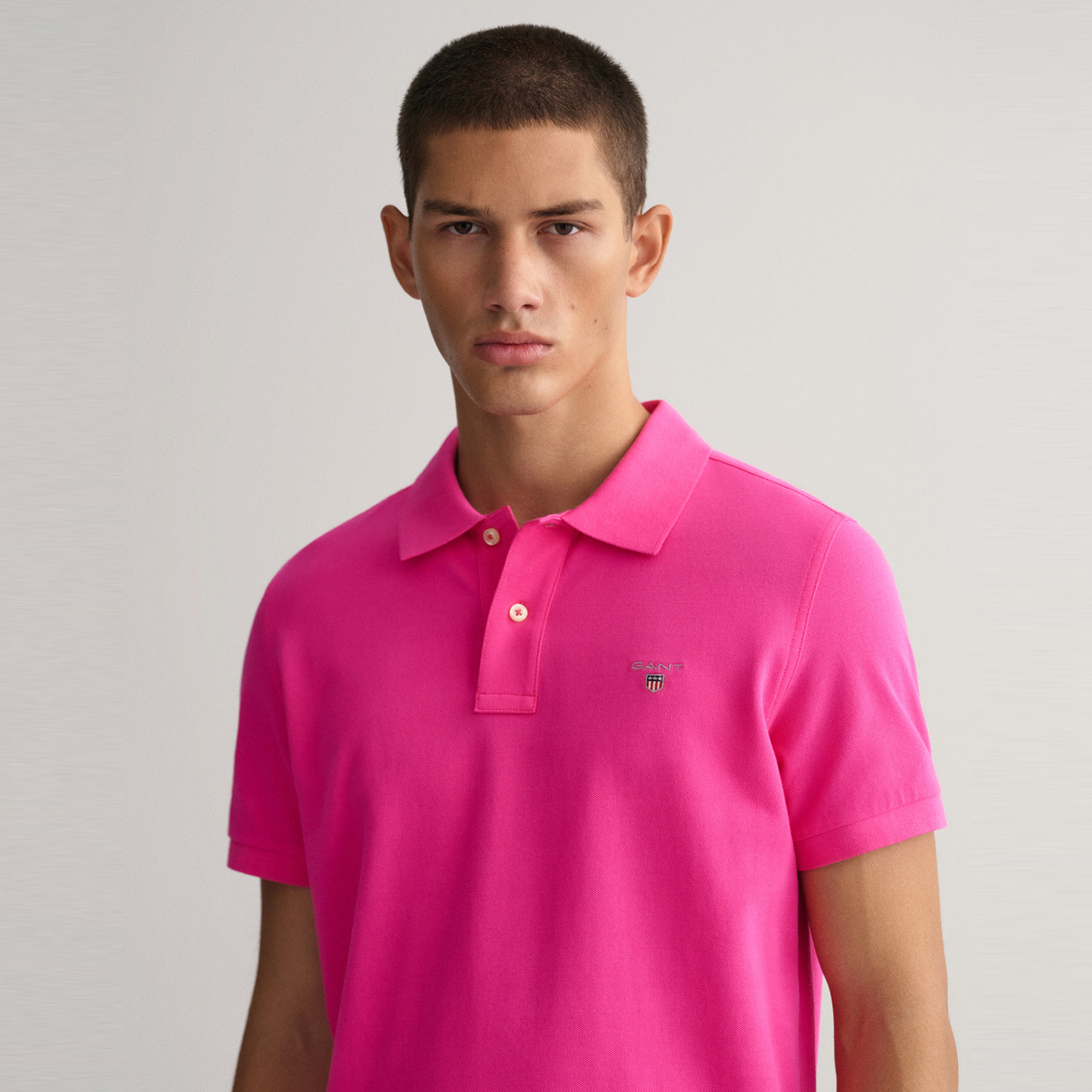 GANT Erkek Pembe Regular Fit Polo