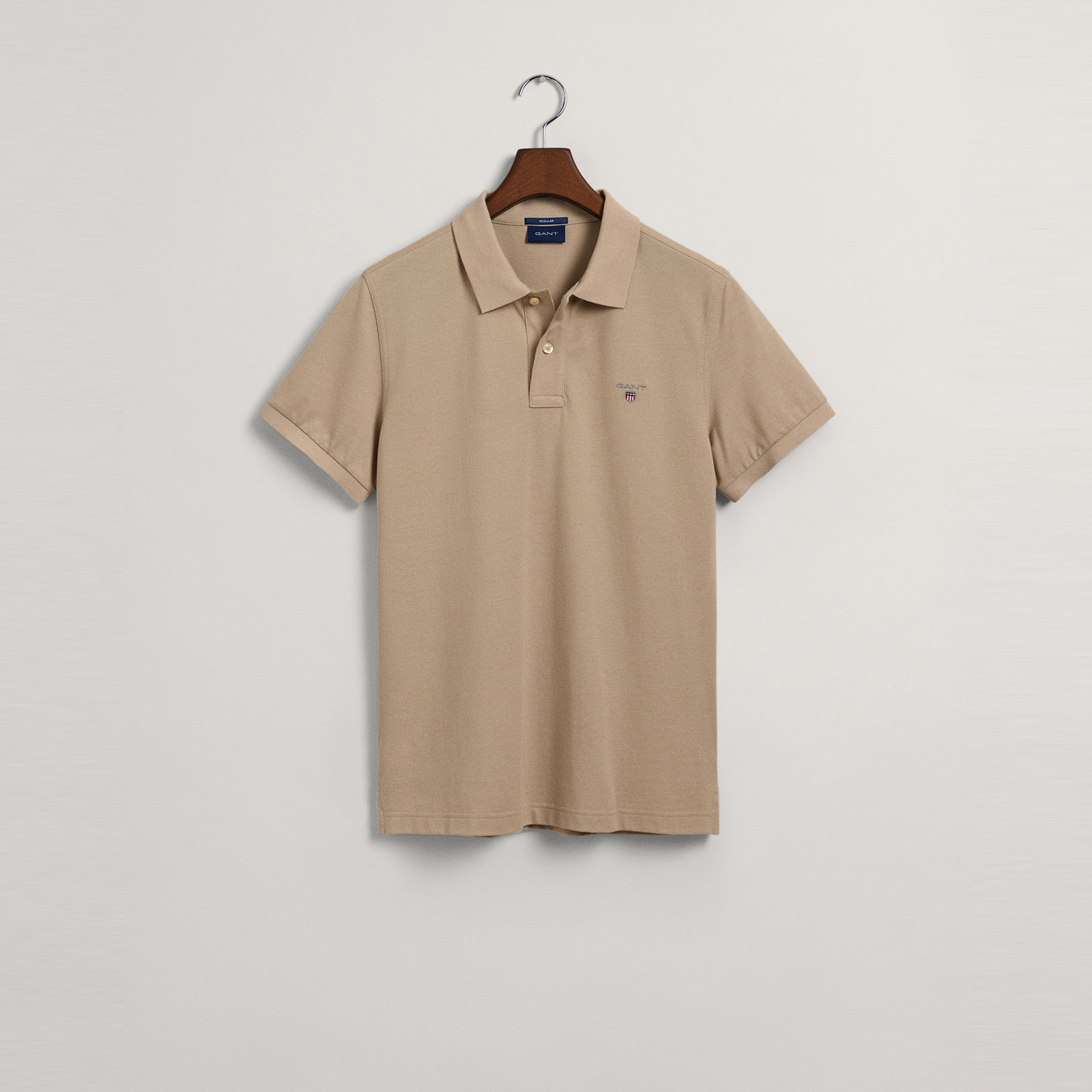 GANT Erkek Bej Regular Fit Polo