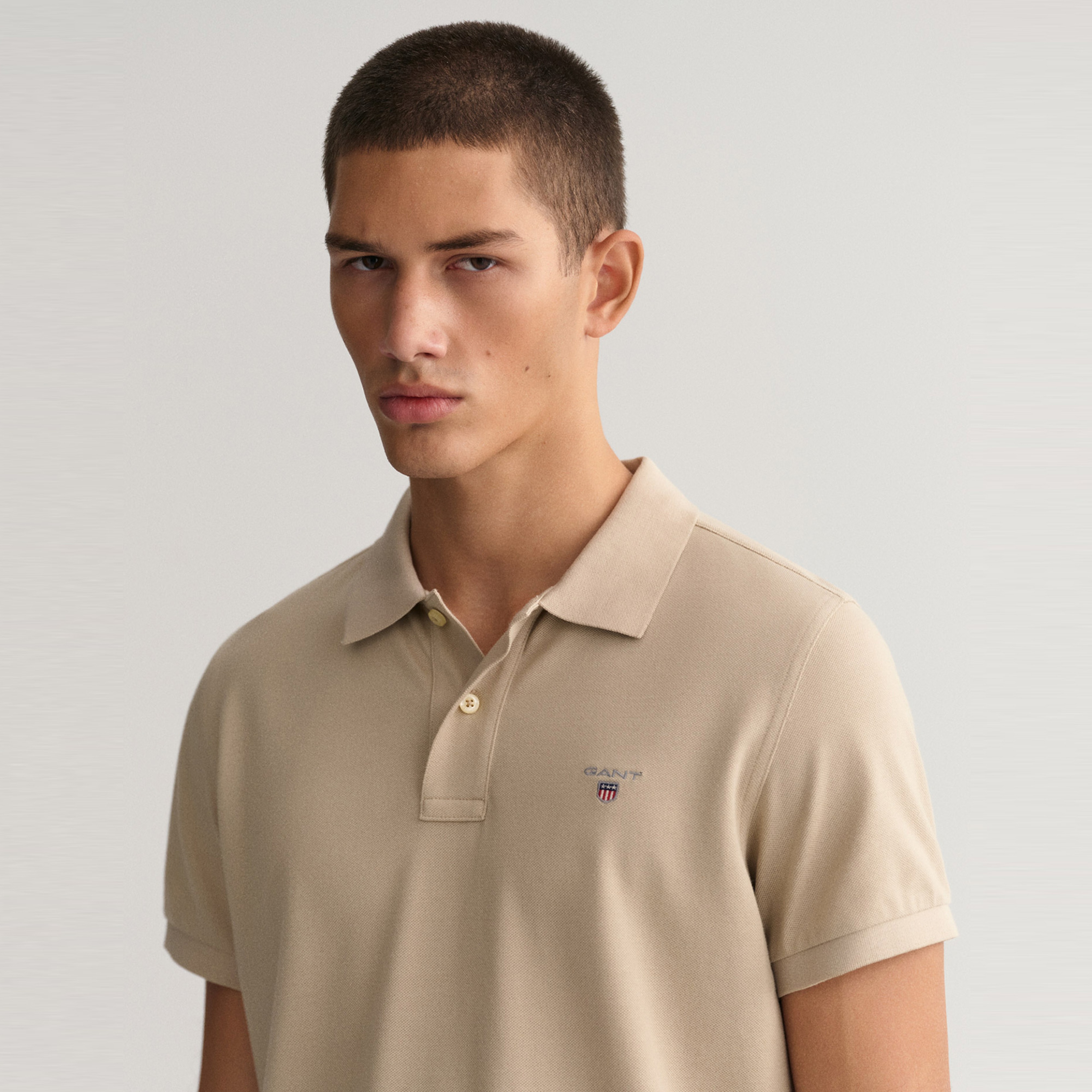 GANT Erkek Bej Regular Fit Polo