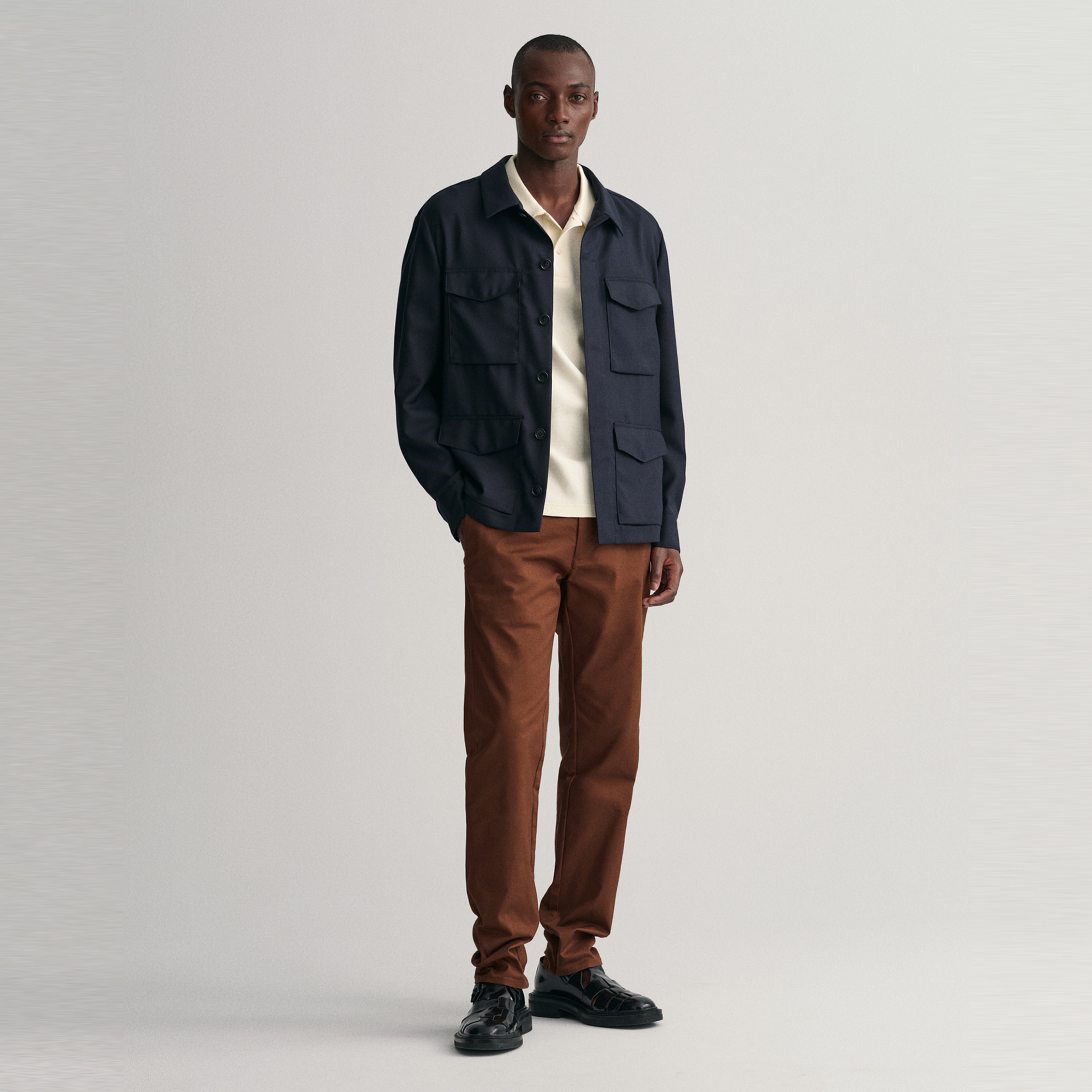 GANT Erkek Krem Regular Fit Dokulu Polo