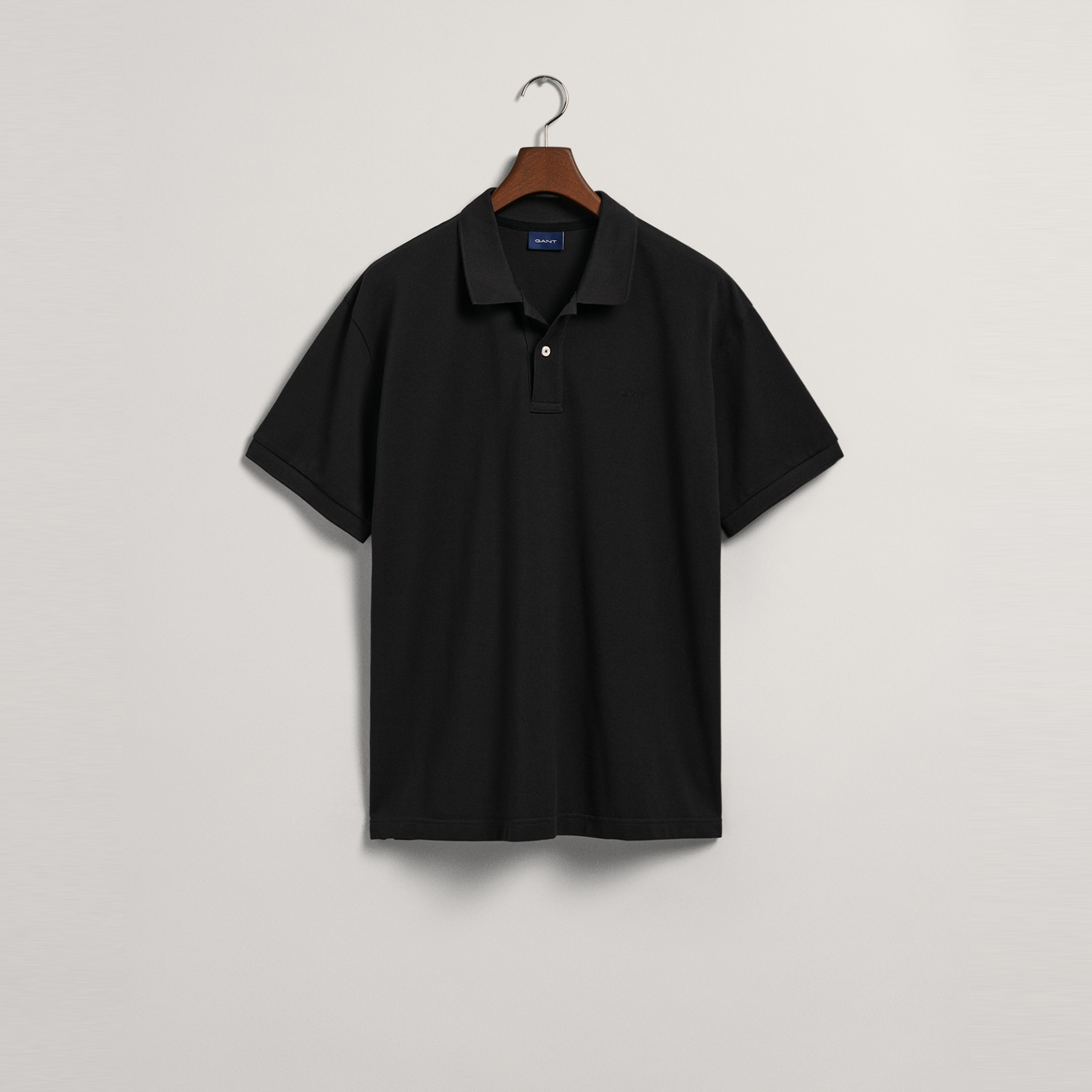 GANT Erkek Siyah Oversize Fit Polo