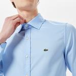 Erkek Slim Fit Açık Mavi Gömlek