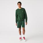 Erkek Classic Fit Bisiklet Yaka Yeşil Sweatshirt