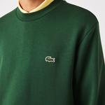 Erkek Classic Fit Bisiklet Yaka Yeşil Sweatshirt