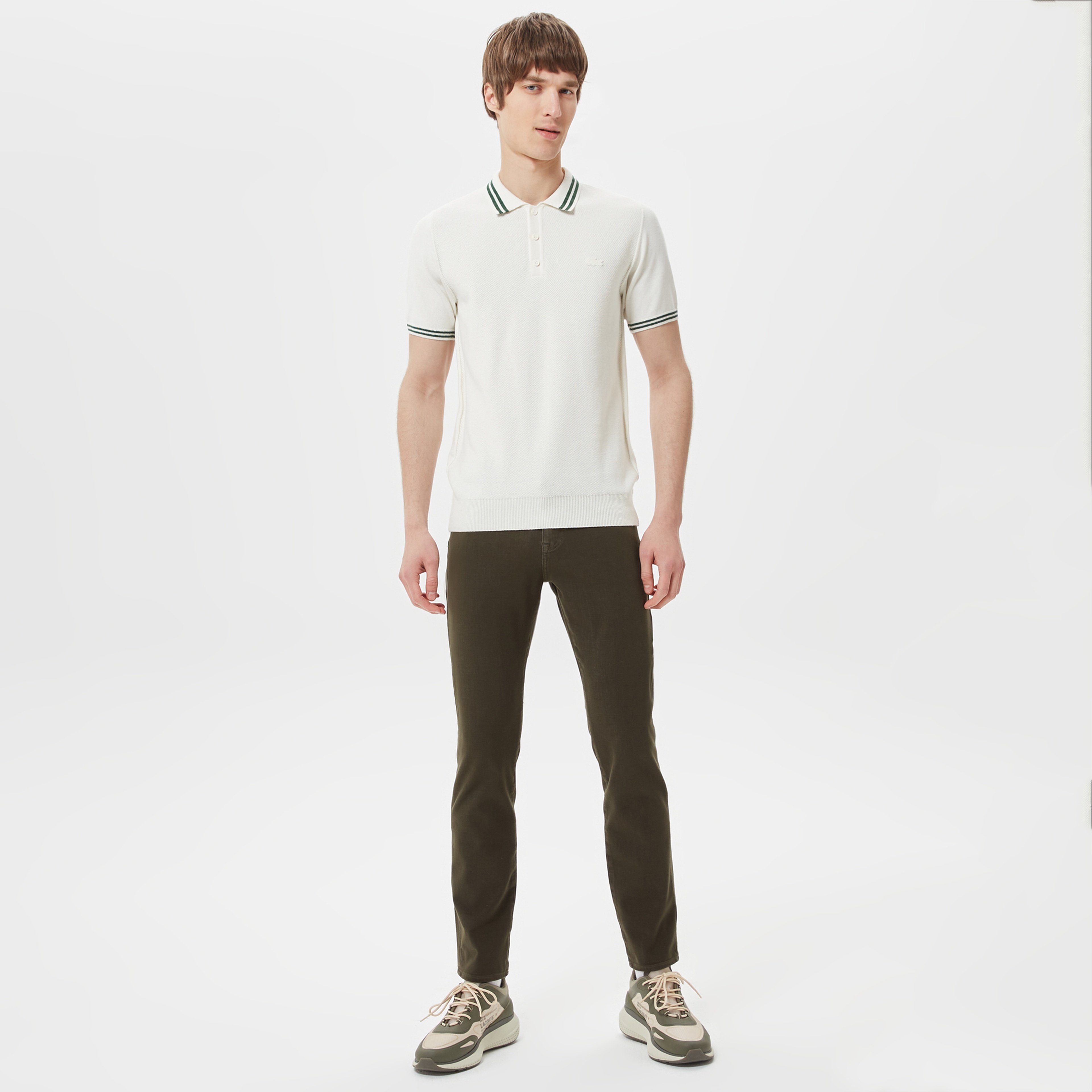 Erkek Slim Fit Yeşil Jean Pantolon