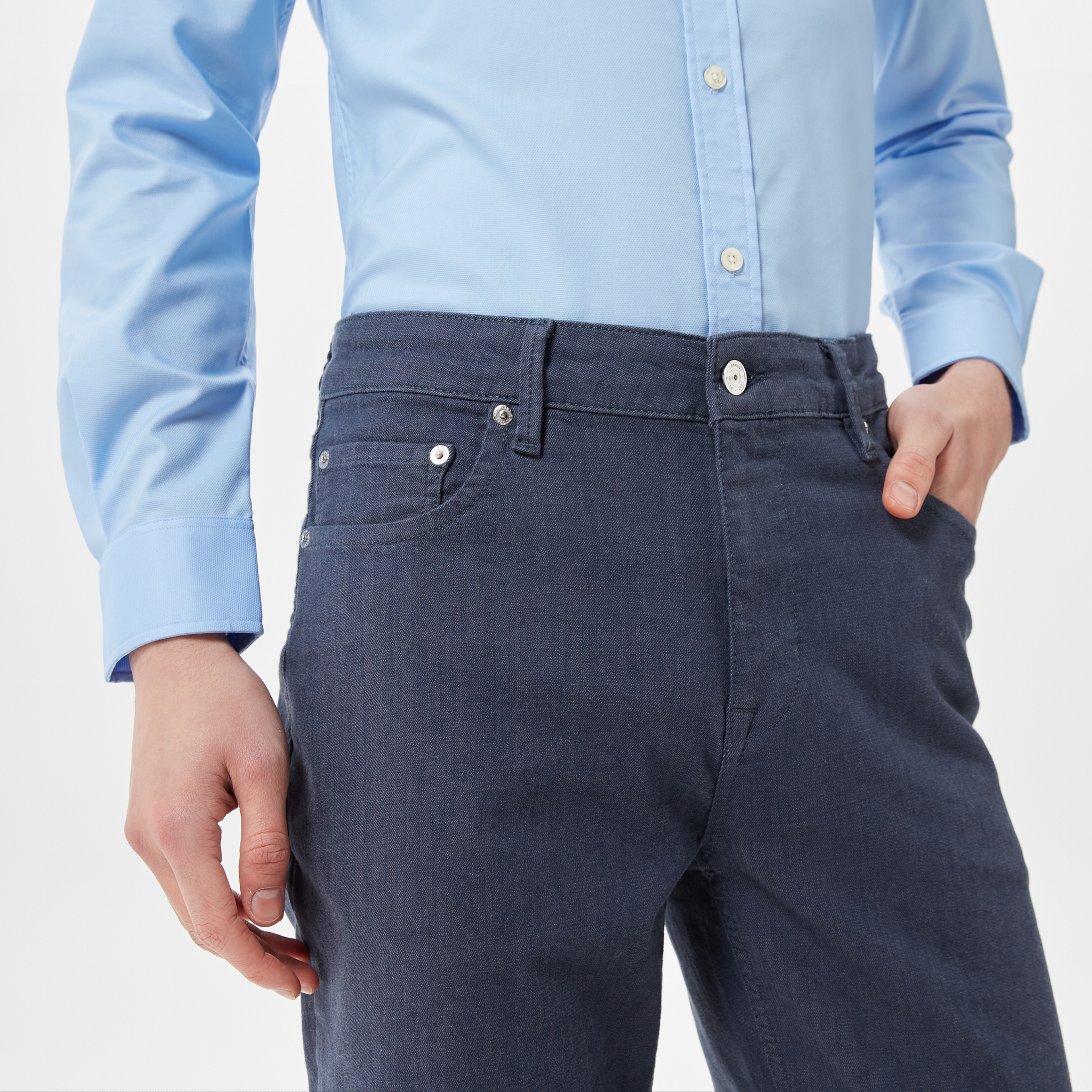 Erkek Slim Fit Lacivert Pantolon