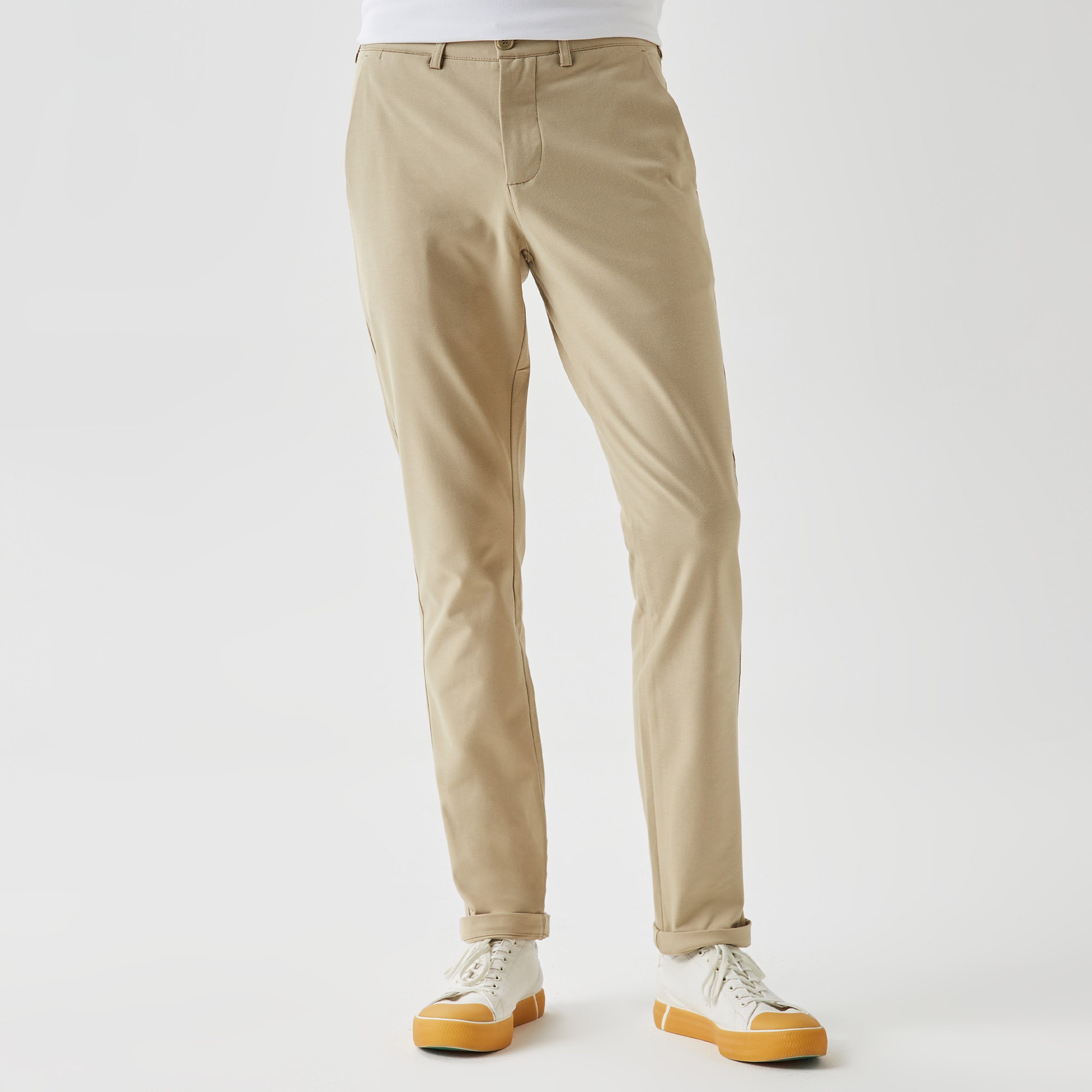 Erkek Slim Fit Chino Bej Pantolon