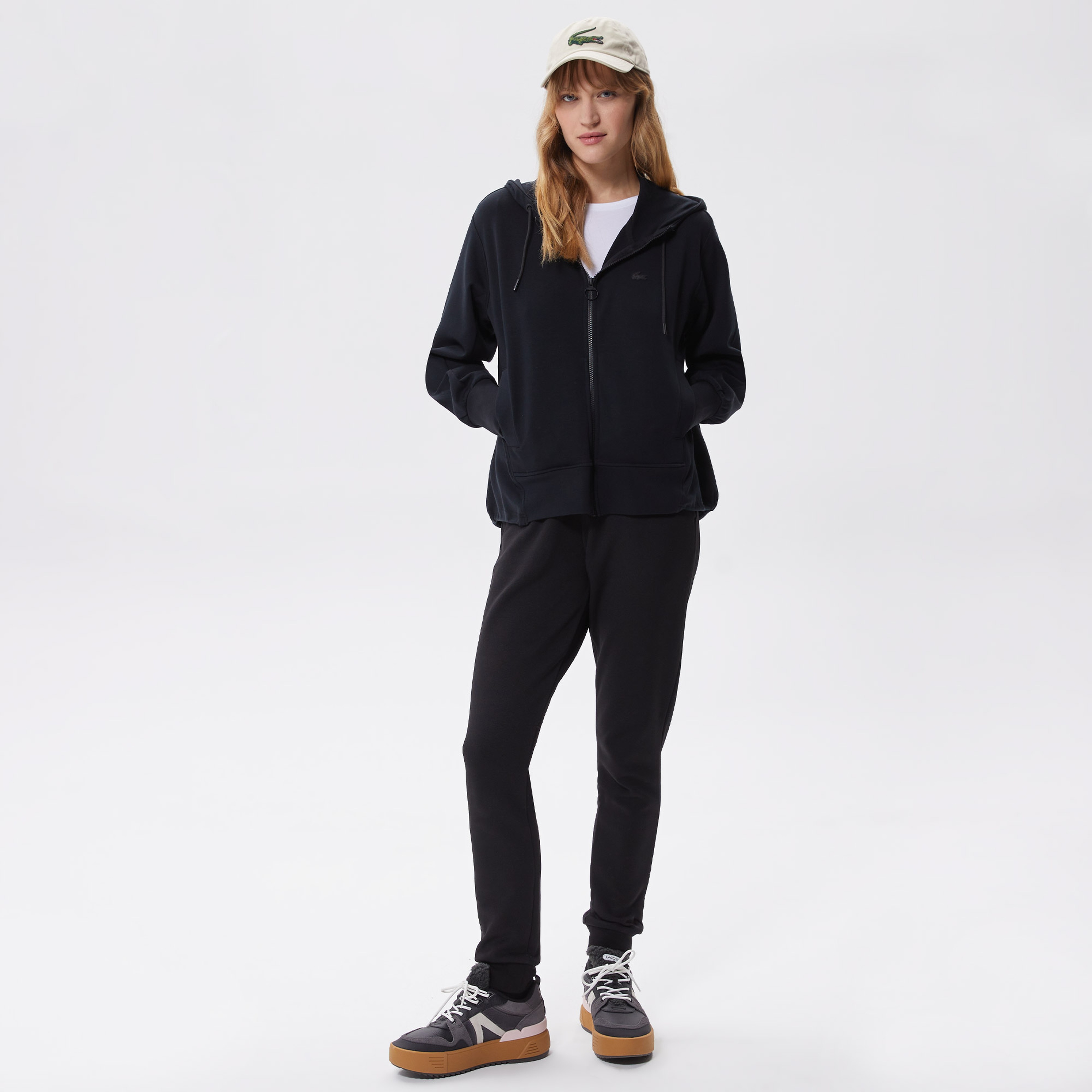 Kadın Regular Fit Kapüşonlu Siyah Sweatshirt