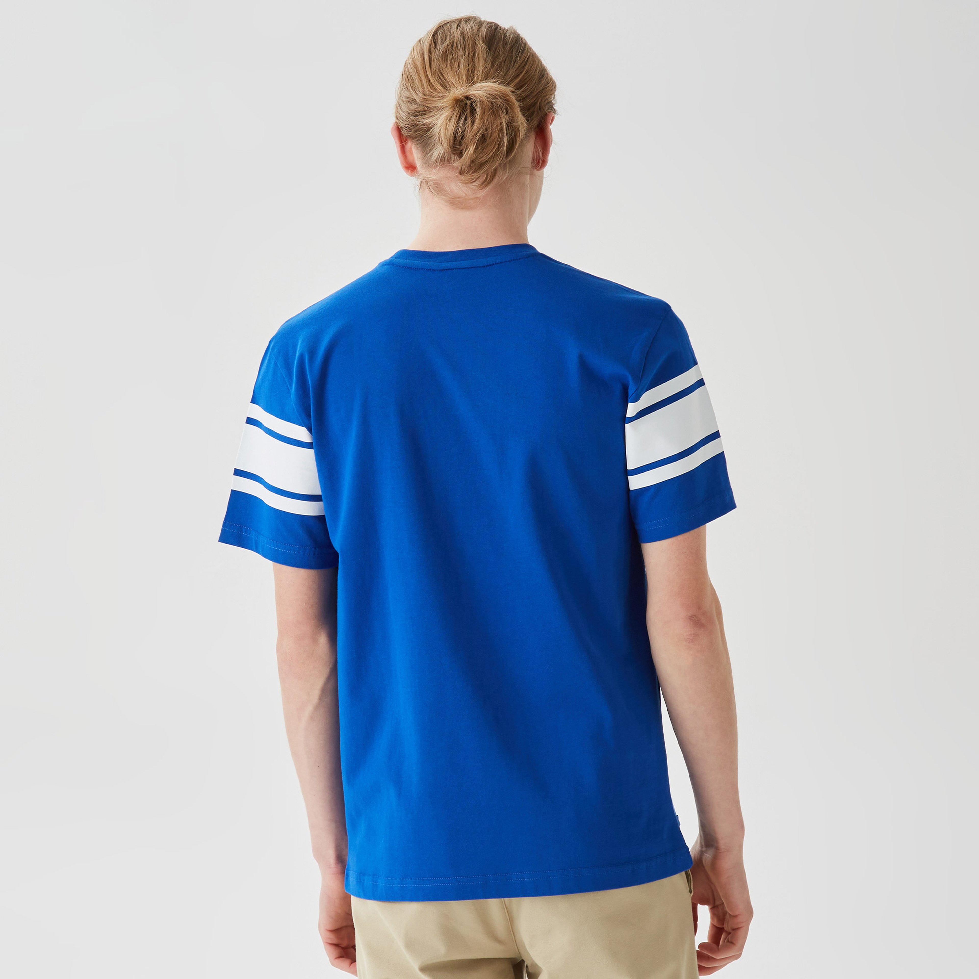 Active Erkek Relaxed Fit Bisiklet Yaka Baskılı Mavi T-Shirt