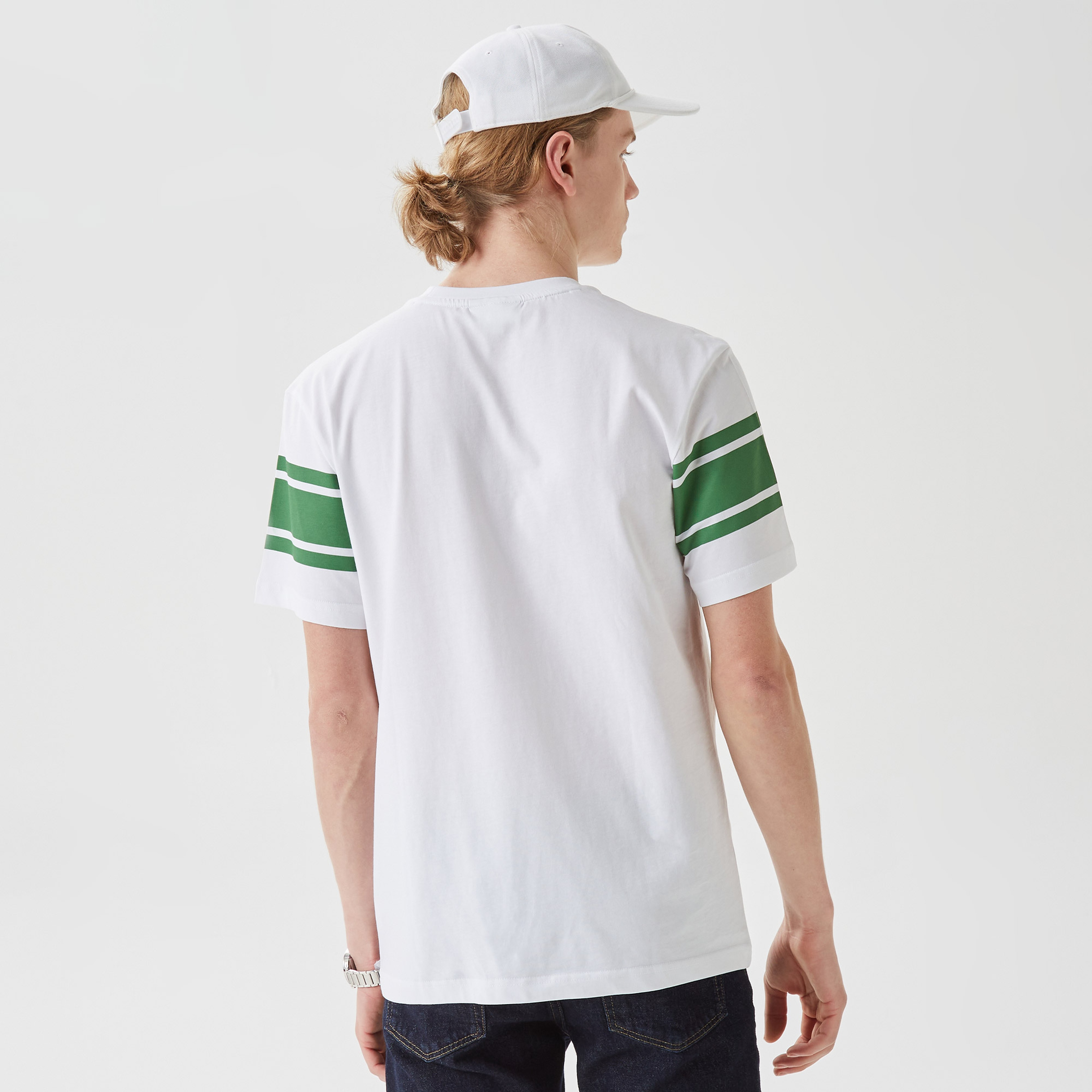 Active Erkek Relaxed Fit Bisiklet Yaka Baskılı Beyaz T-Shirt