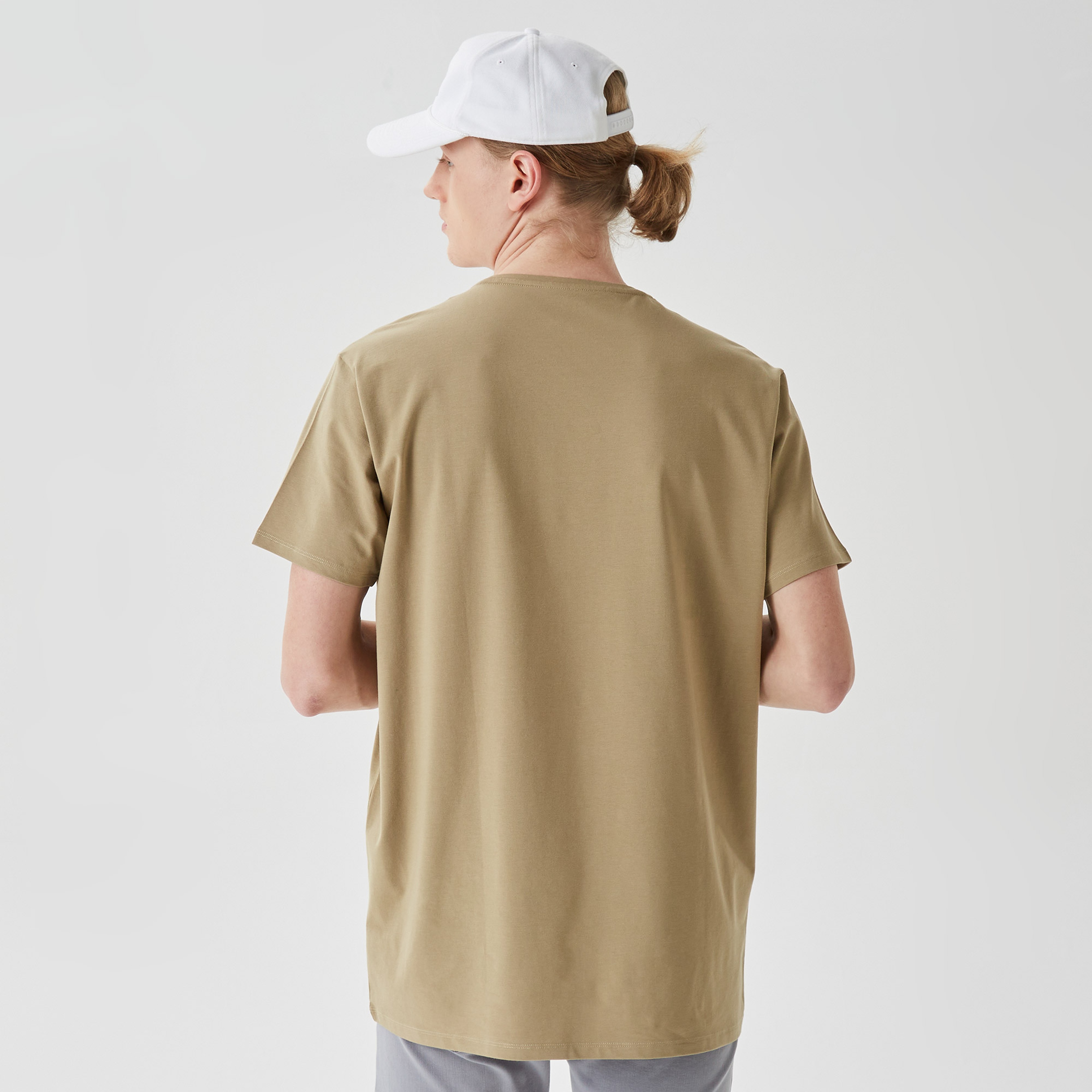 Lacoste Erkek Slim Fit Bisiklet Yaka Kahverengi T-Shirt