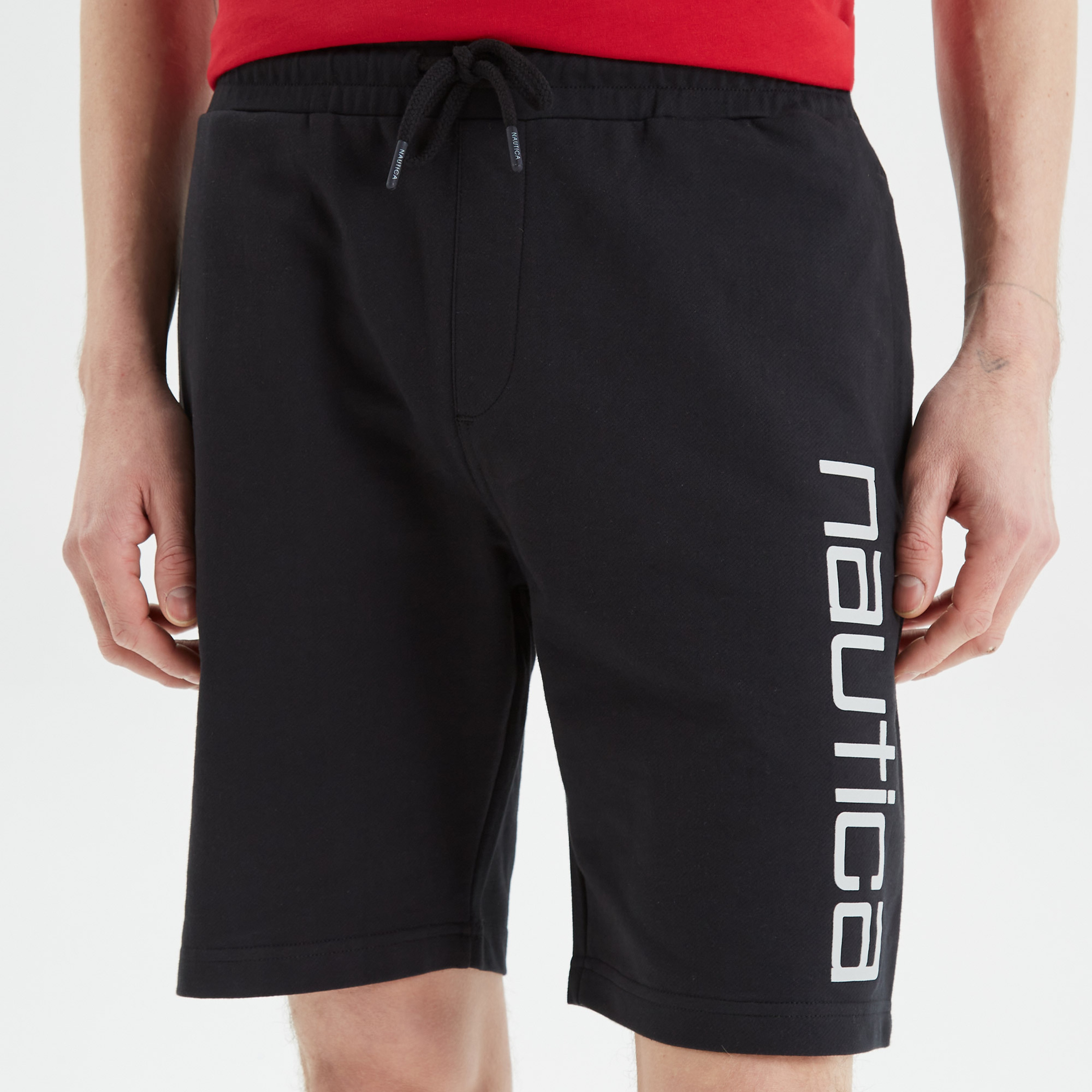 Nautica Erkek Siyah Baskılı Standart Fit Şort