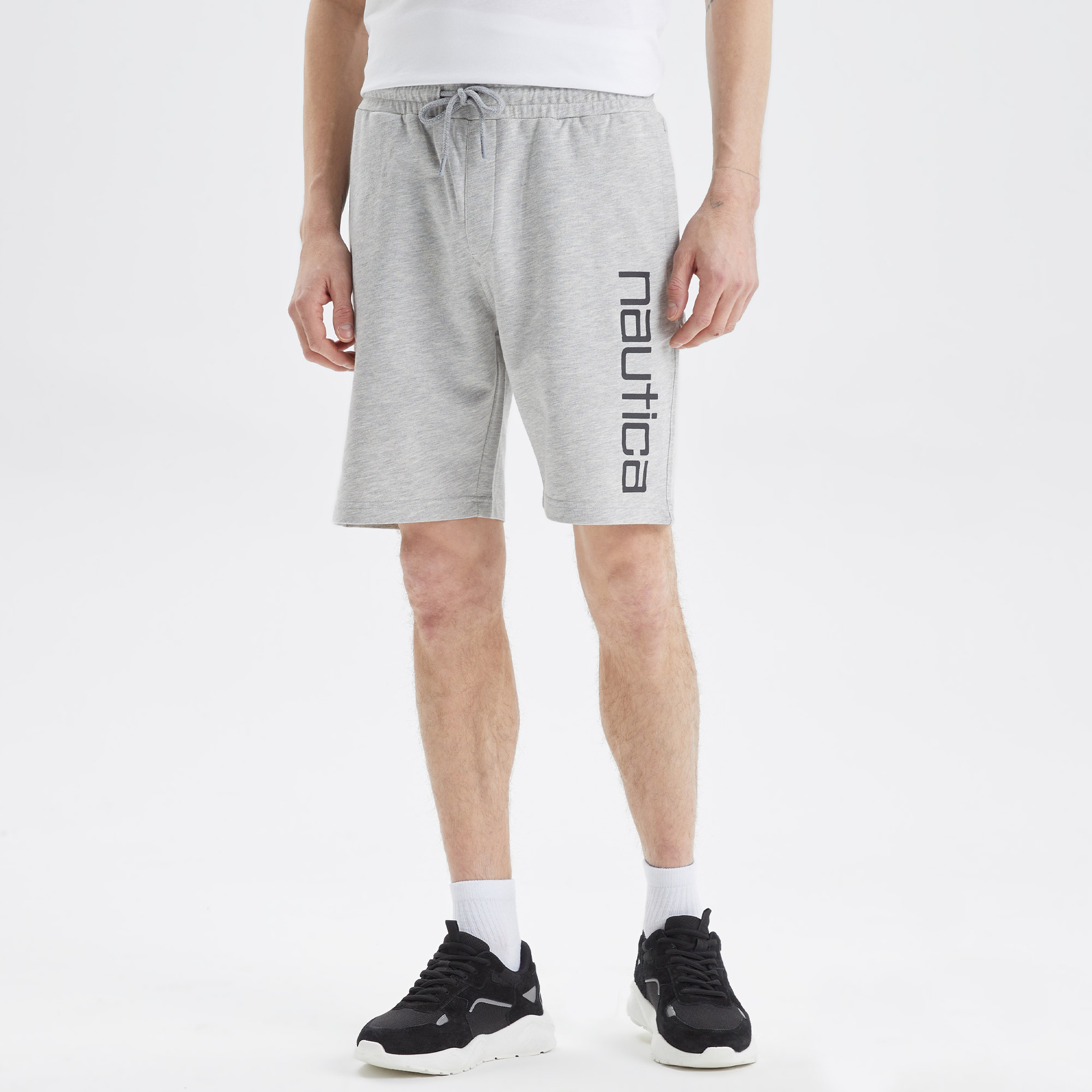 Nautica Erkek Gri Baskılı Standart Fit Şort