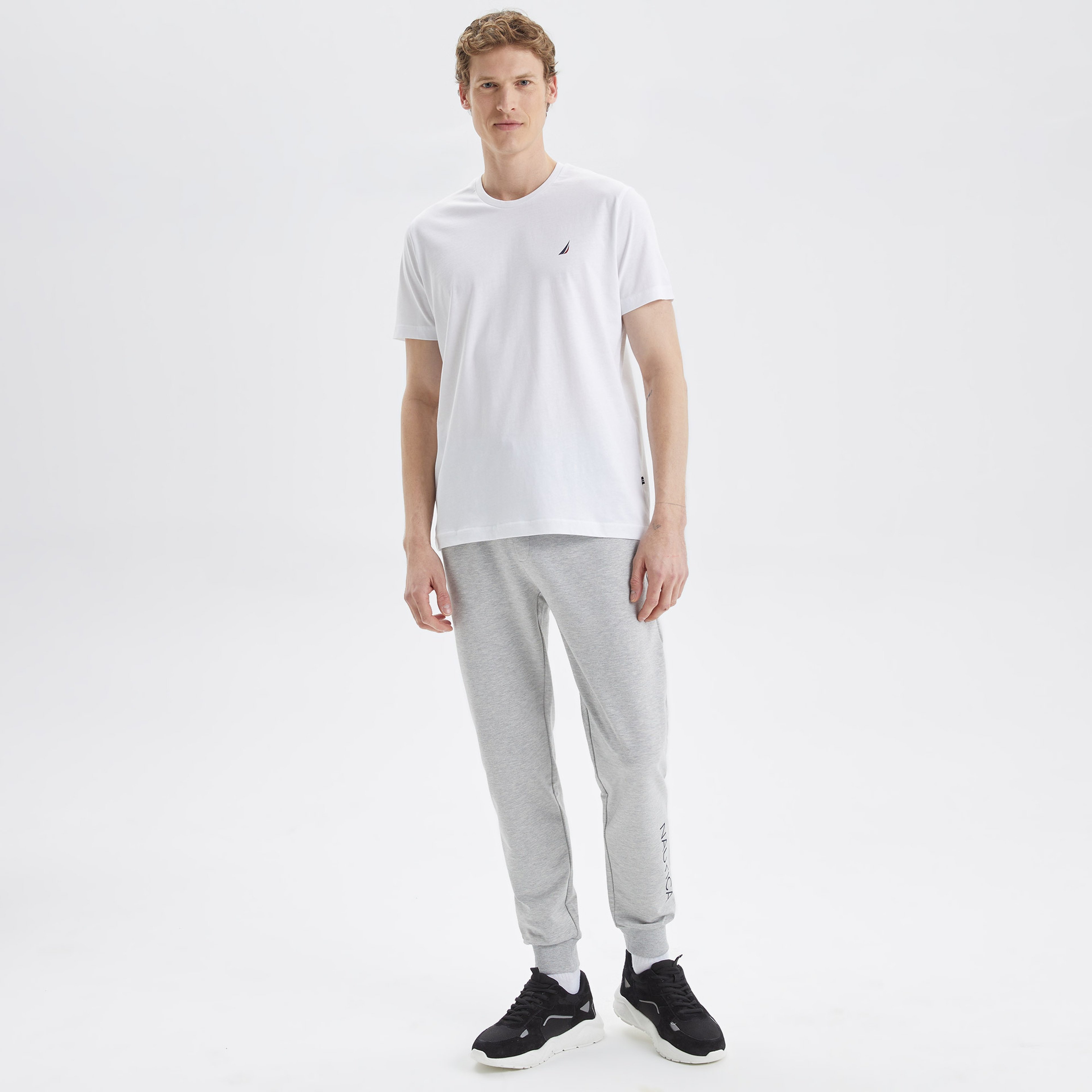 Nautica Erkek Beyaz Standart Fit T-Shirt