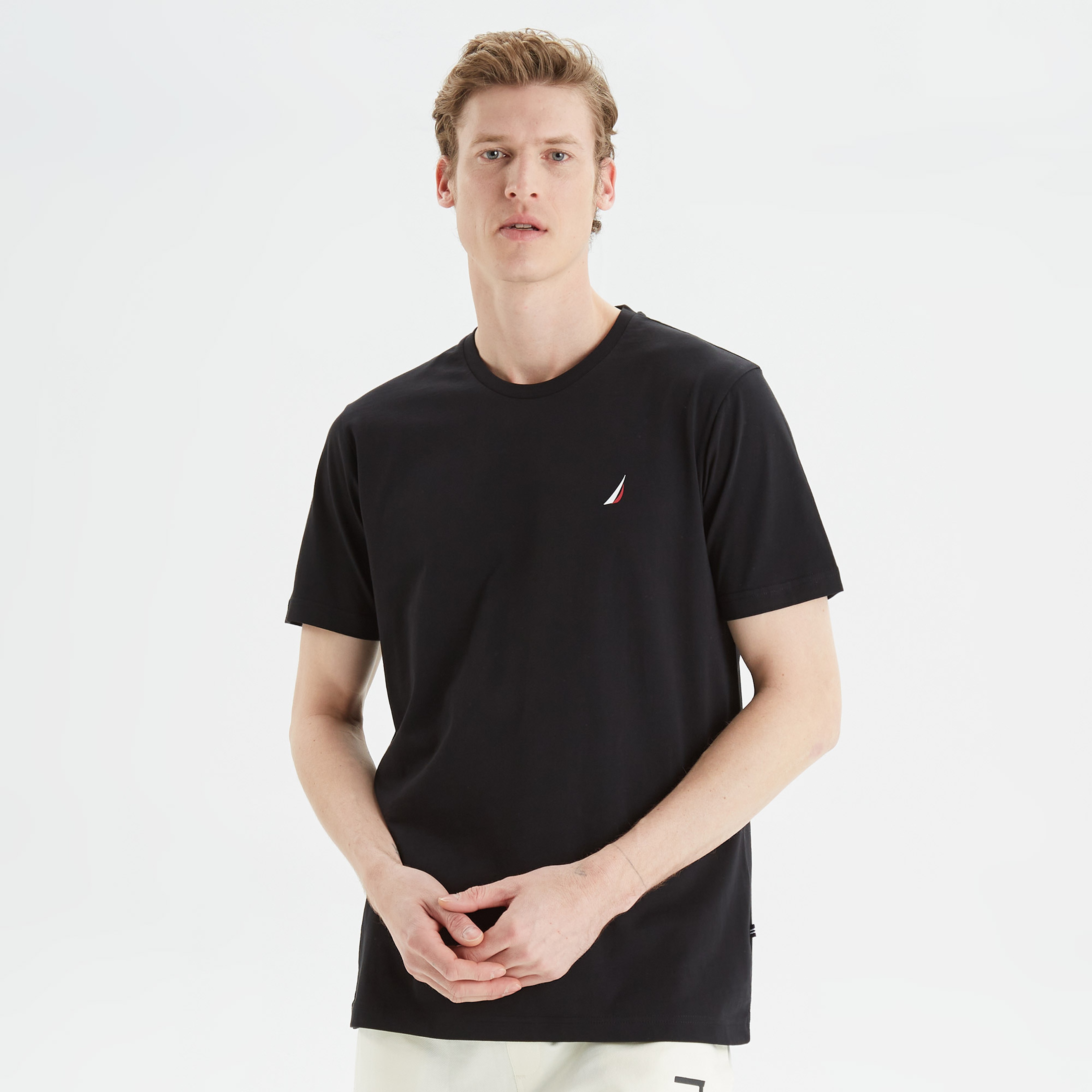 Nautica Erkek Siyah Standart Fit T-Shirt
