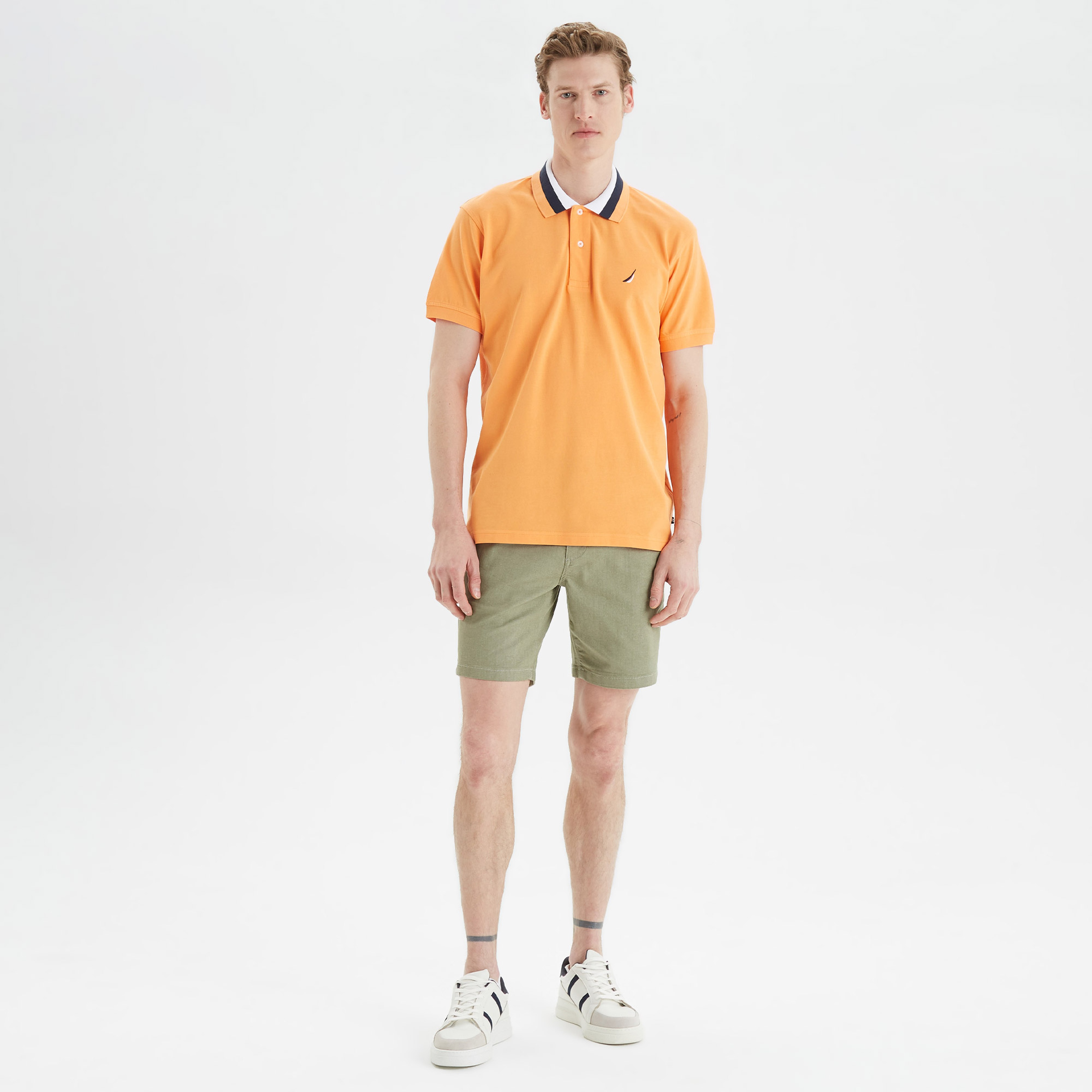 Nautica Erkek Turuncu Classic Fit Kısa Kollu Polo