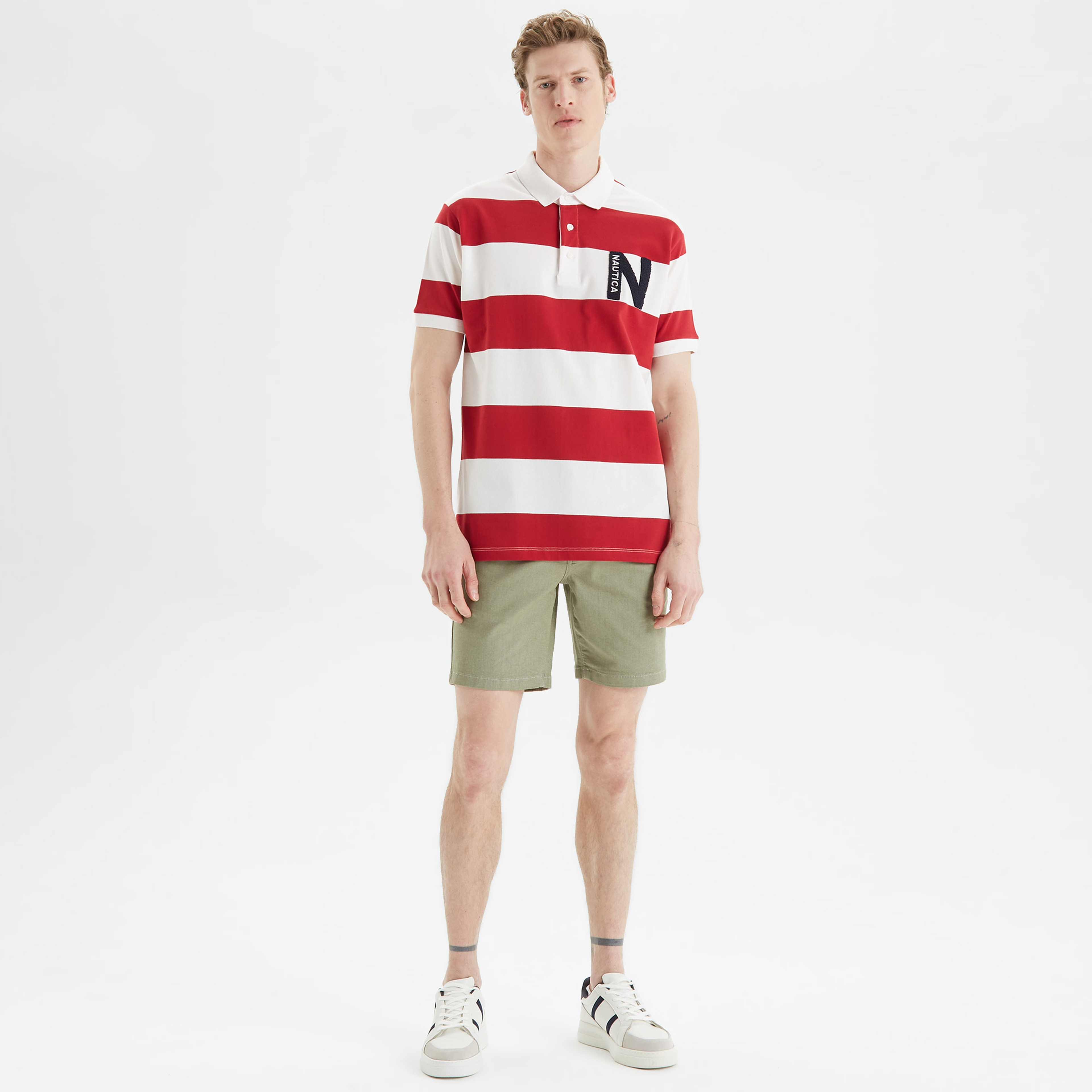 Nautica Erkek Kırmızı Classic Fit Kısa Kollu Polo