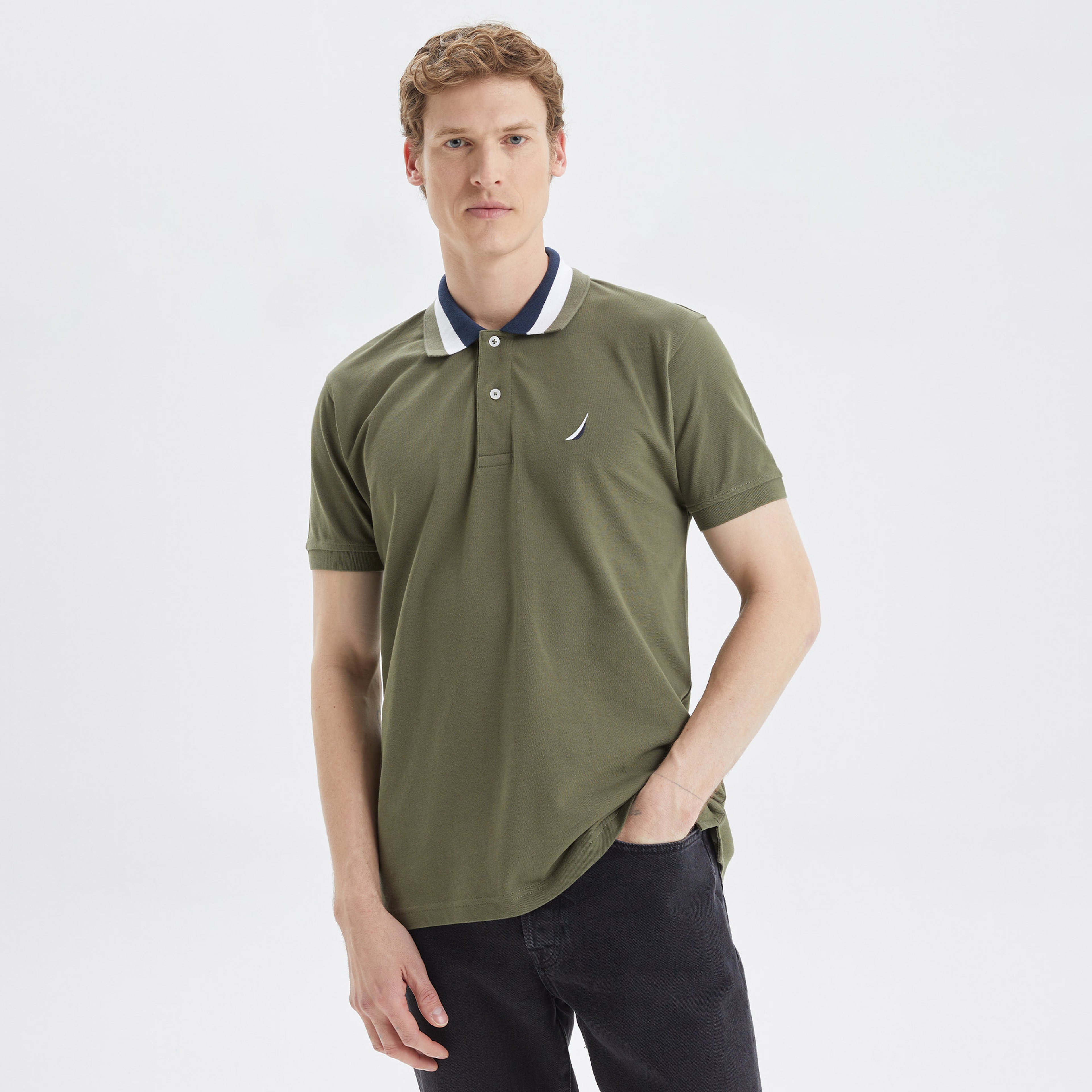 Nautica Erkek Yeşil Classic Fit Kısa Kollu Polo
