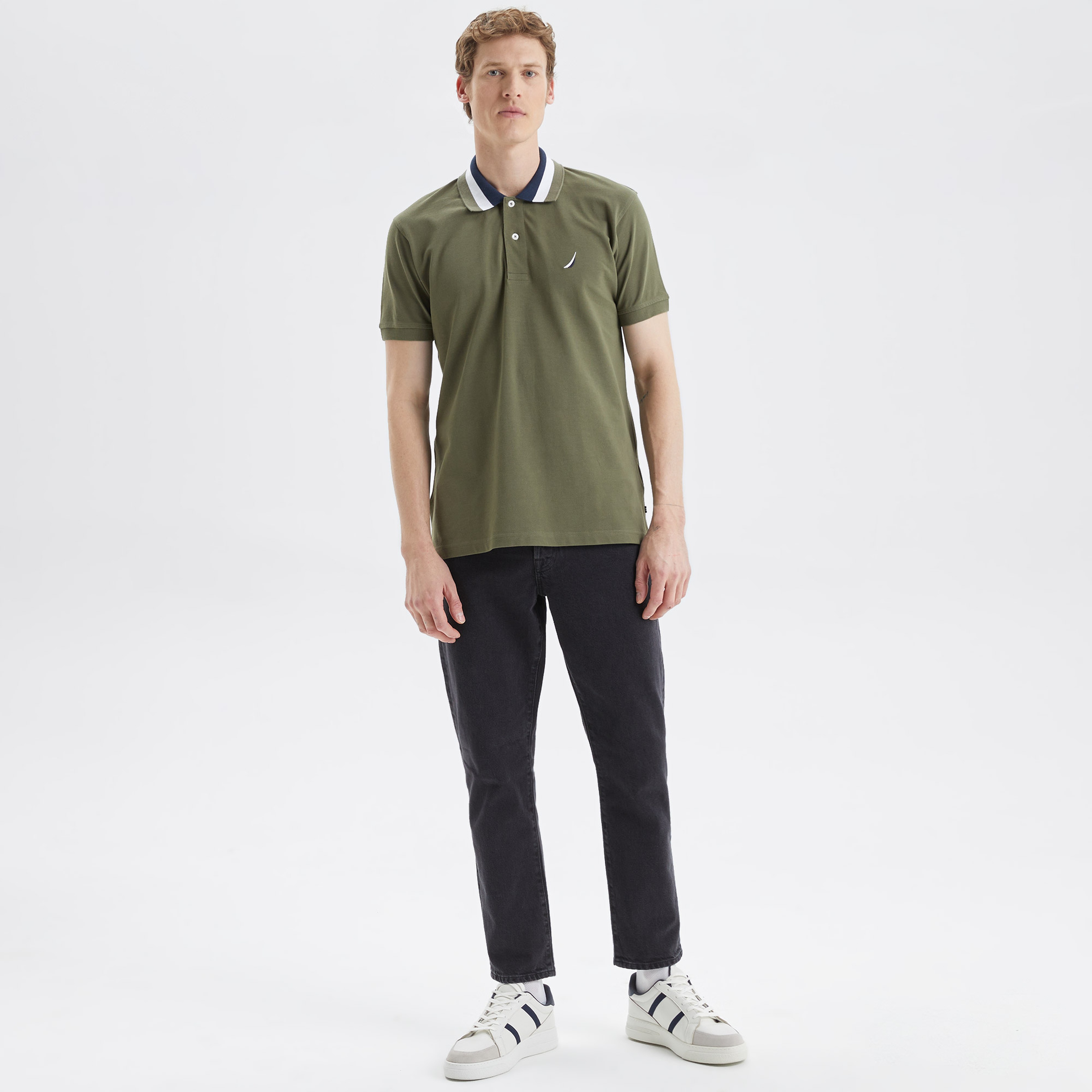 Nautica Erkek Yeşil Classic Fit Kısa Kollu Polo
