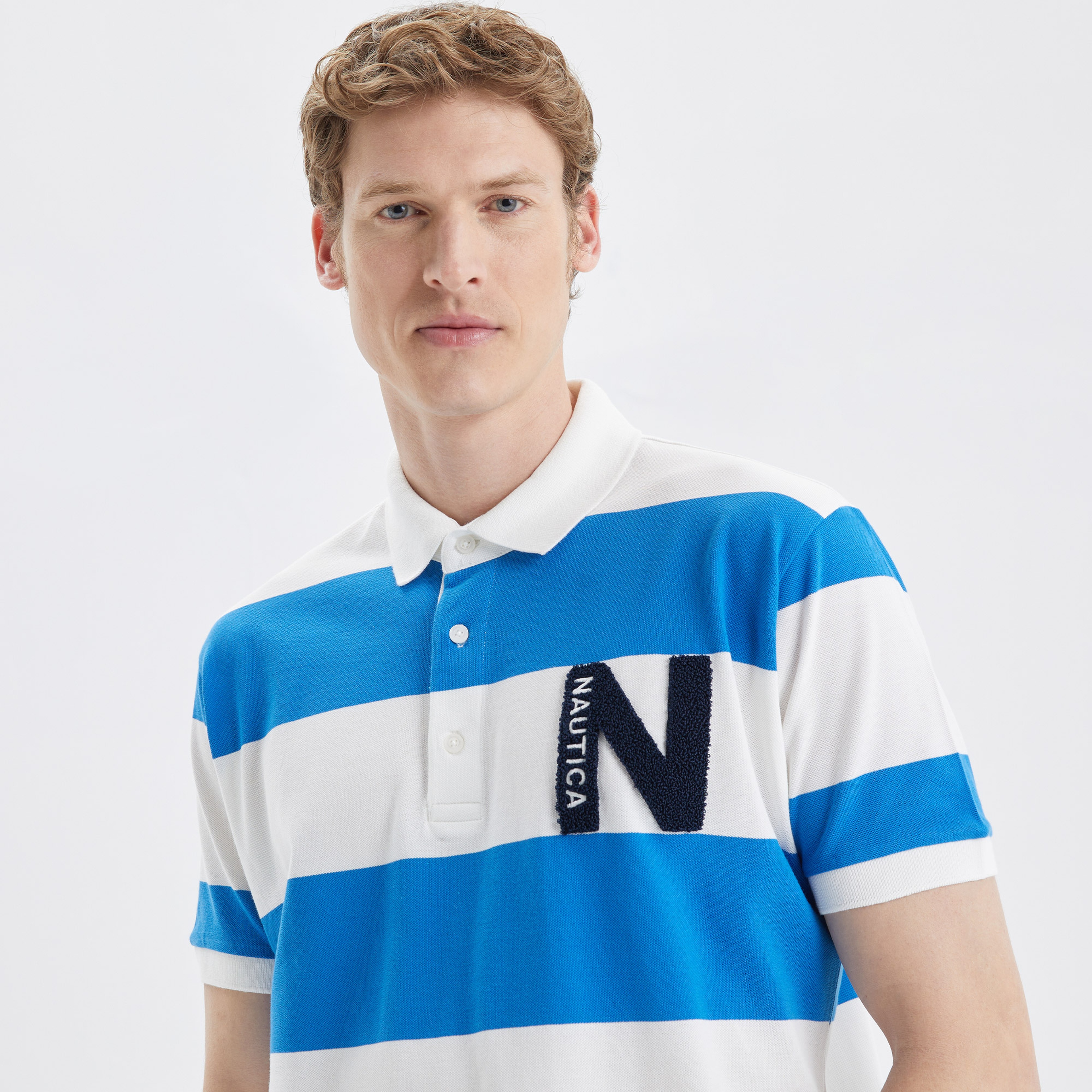 Nautica Erkek Mavi Classic Fit Kısa Kollu Polo