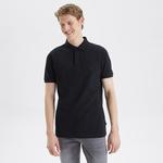Nautica Erkek Siyah Slim Fit Kısa Kollu Polo Yaka T-Shirt