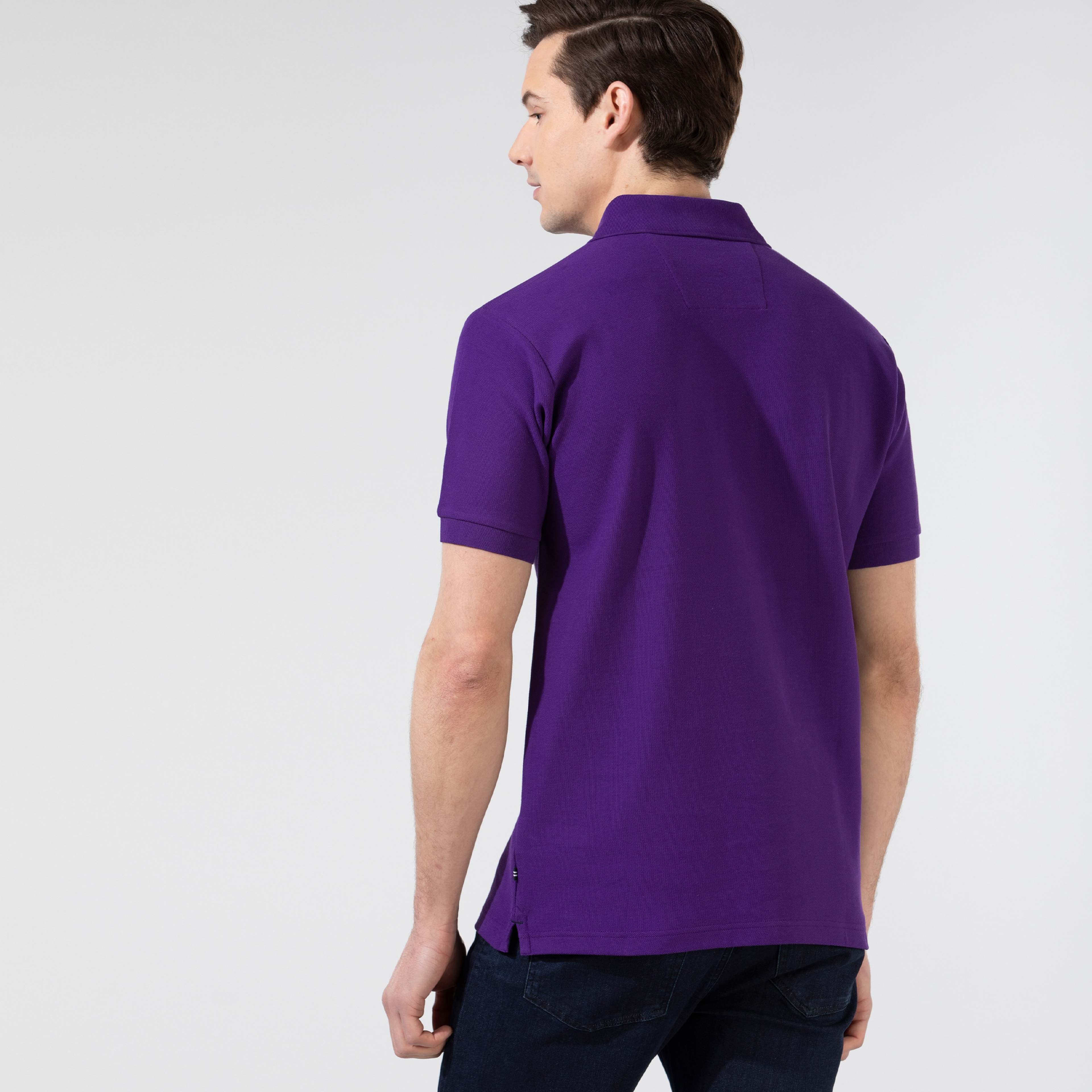 Nautica Erkek Mor Classic Fit Kısa Kollu Polo Yaka T-Shirt