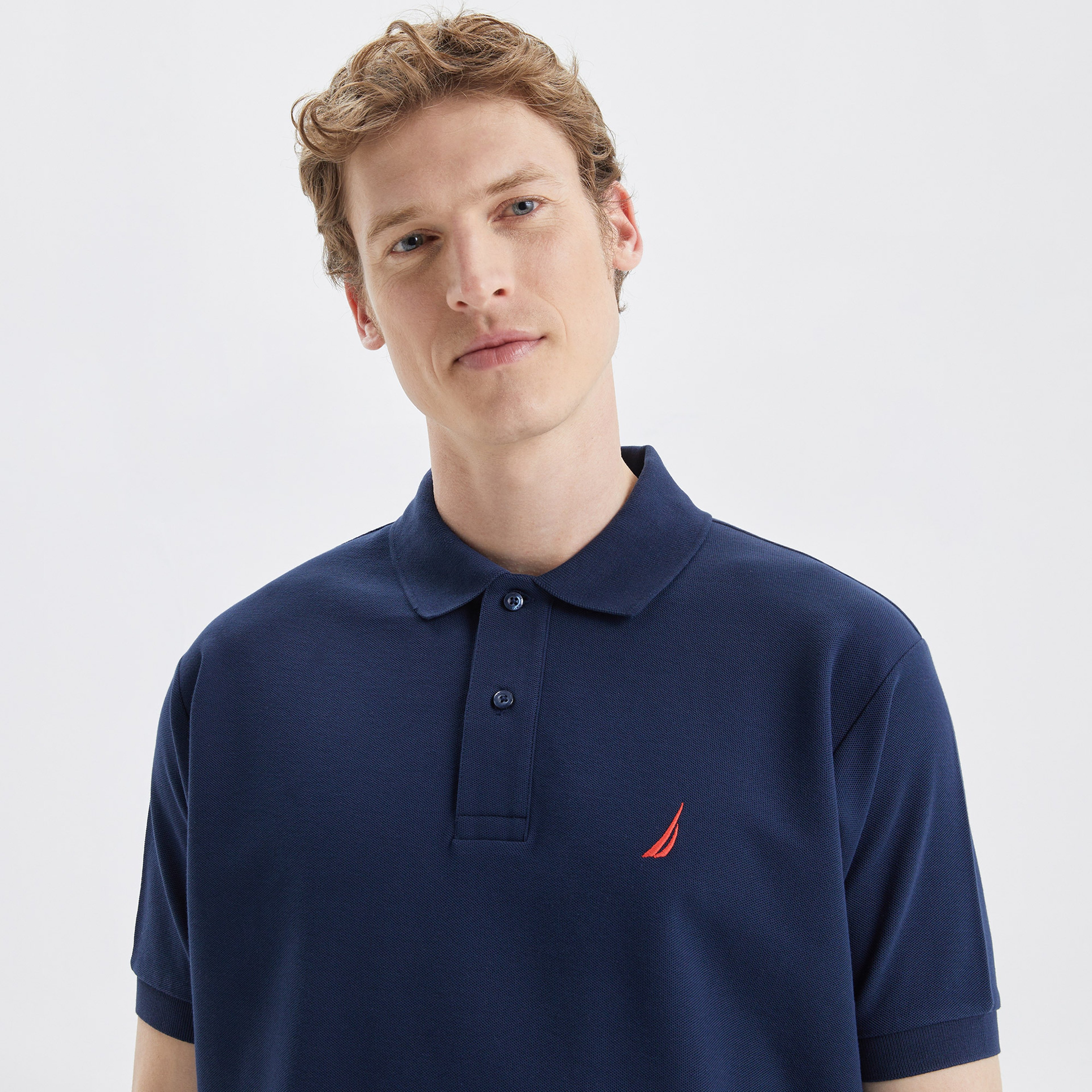 Nautica Erkek Lacivert Classic Fit Kısa Kollu Polo Yaka T-Shirt