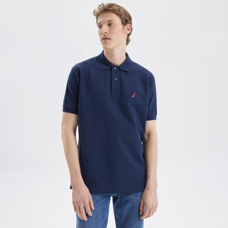 Nautica Erkek Lacivert Classic Fit Kısa Kollu Polo Yaka T-Shirt