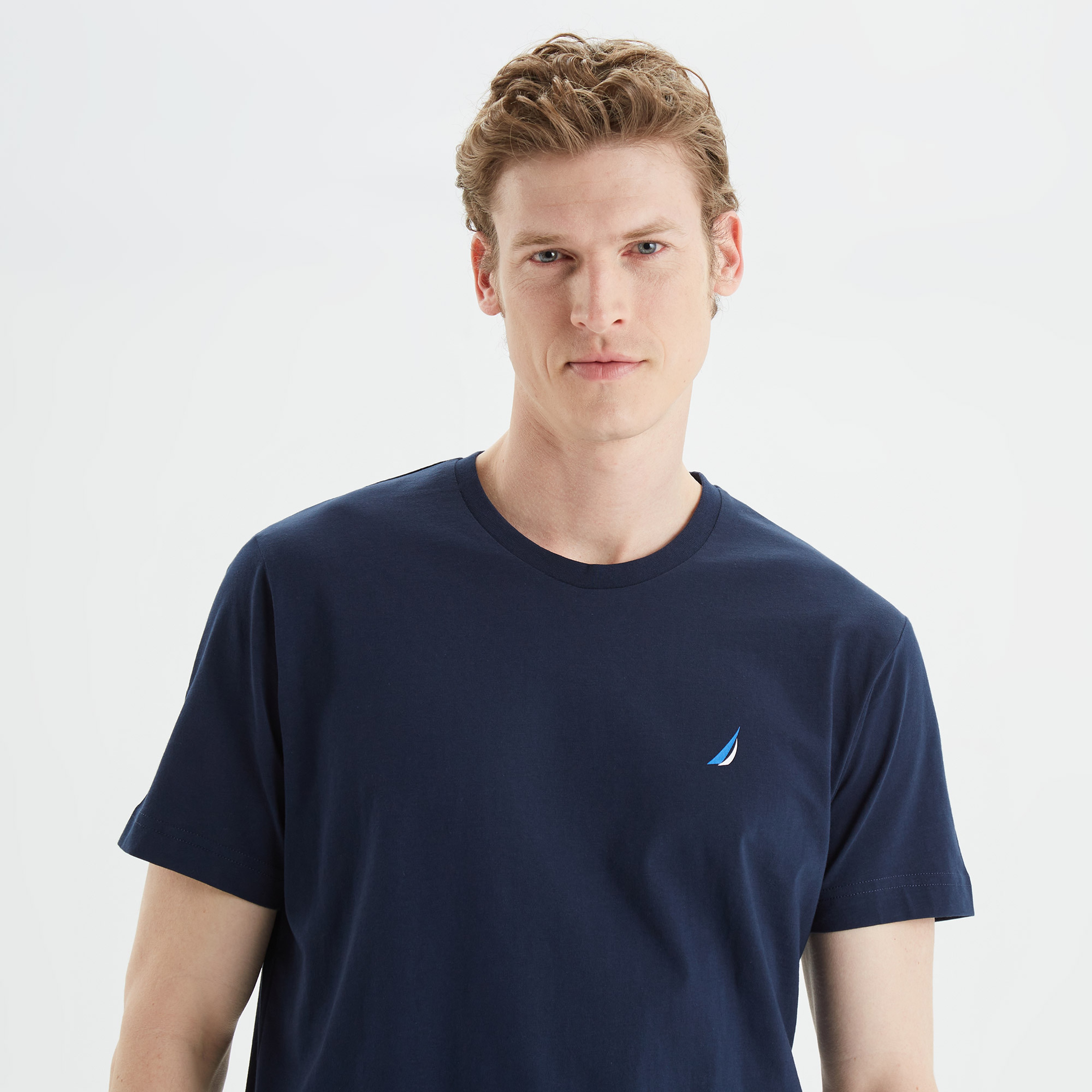 Nautica Erkek Lacivert Standart Fit T-Shirt