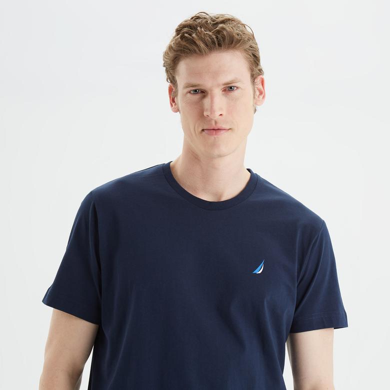Nautica Erkek Lacivert Standart Fit T-Shirt