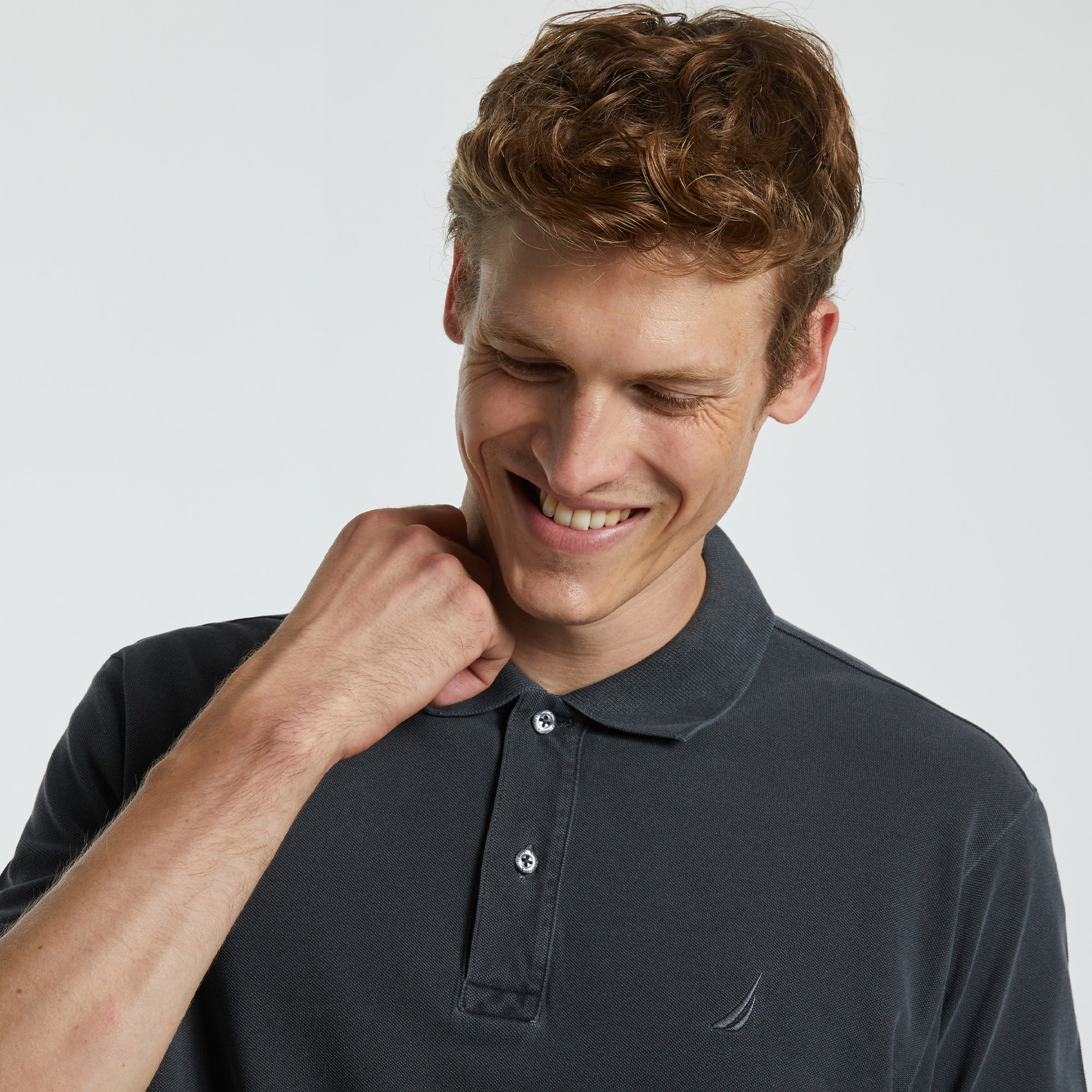 Nautica Erkek Gri Classic Fit Kısa Kollu Polo