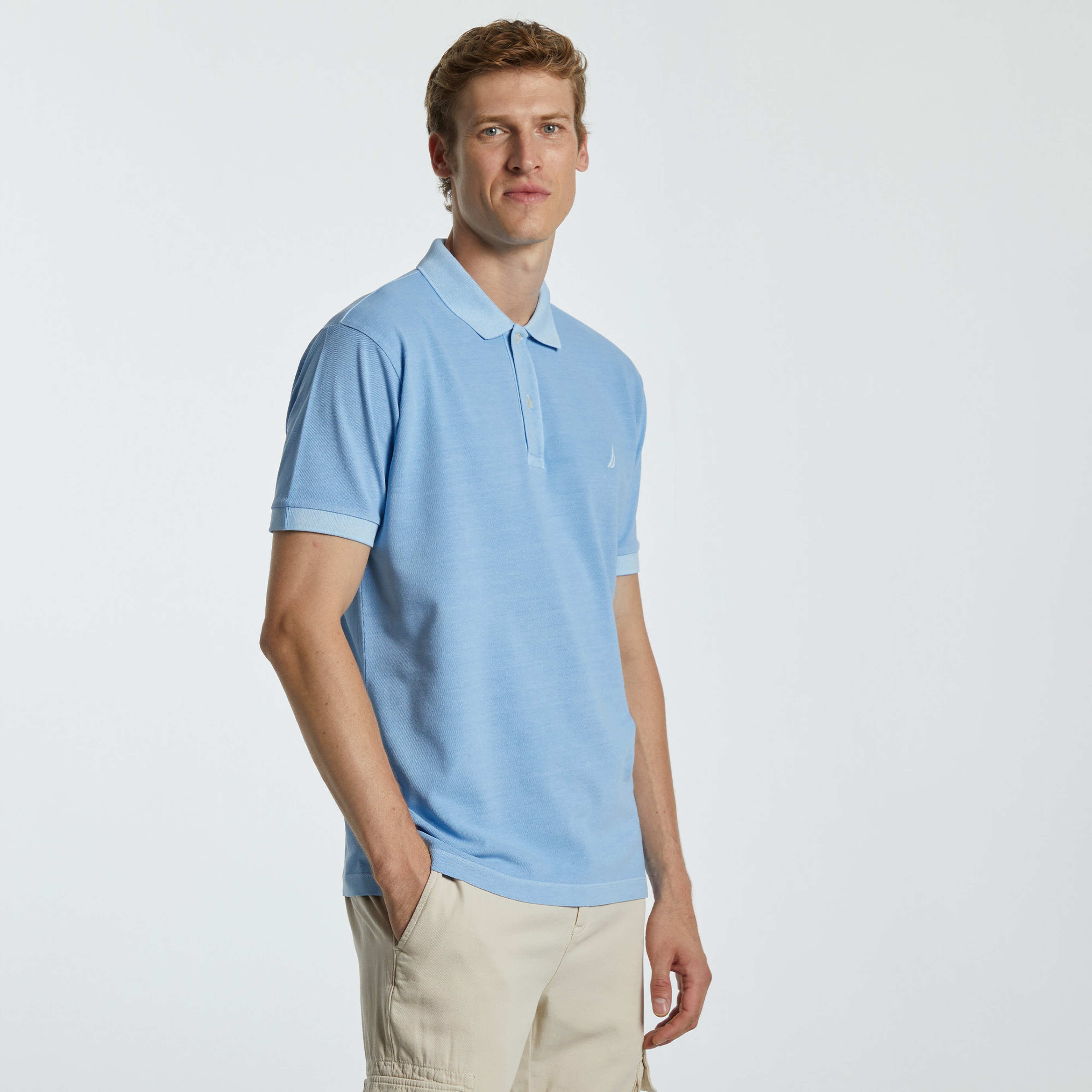 Nautica Erkek Mavi Classic Fit Kısa Kollu Polo