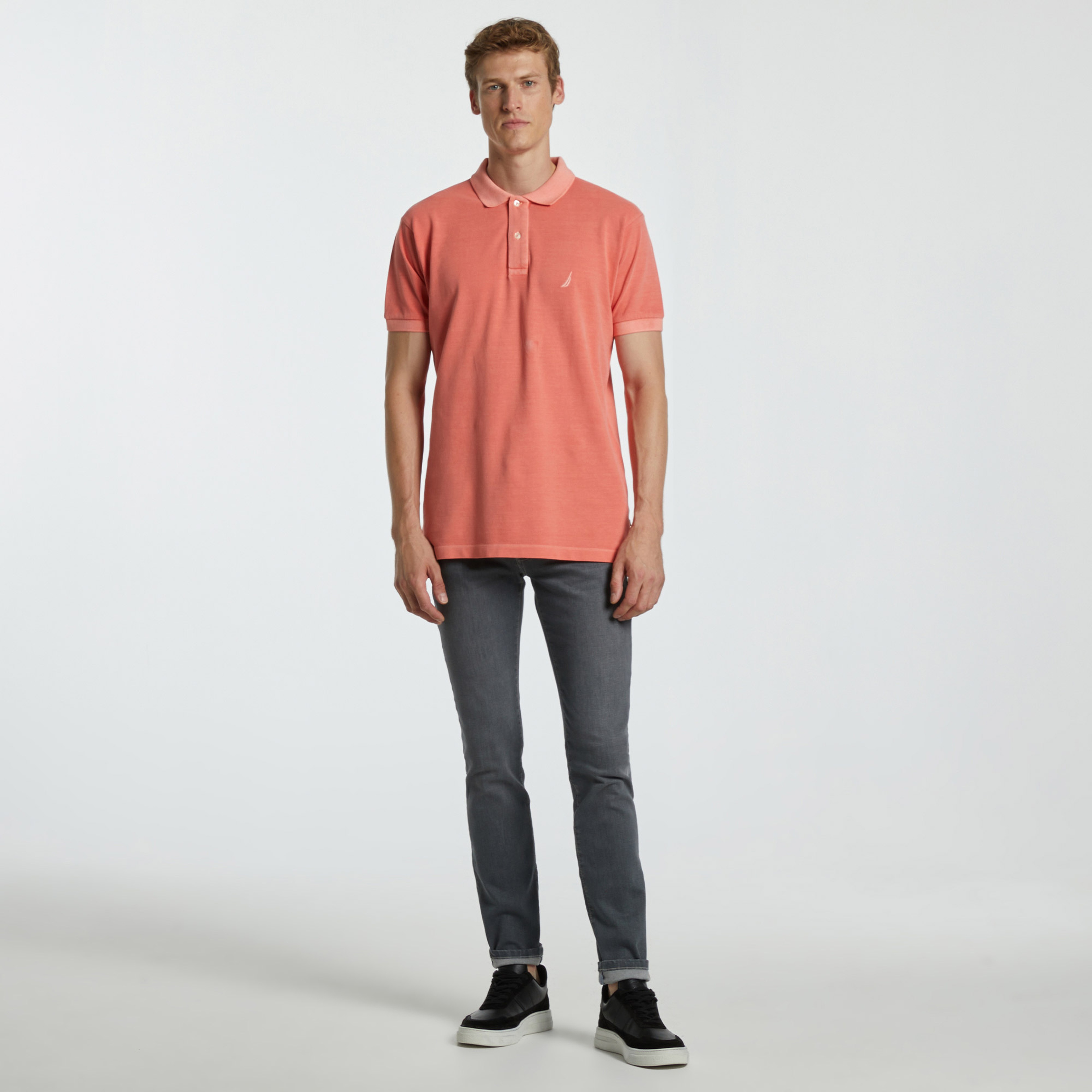 Nautica Classic Fit Erkek Turuncu Polo
