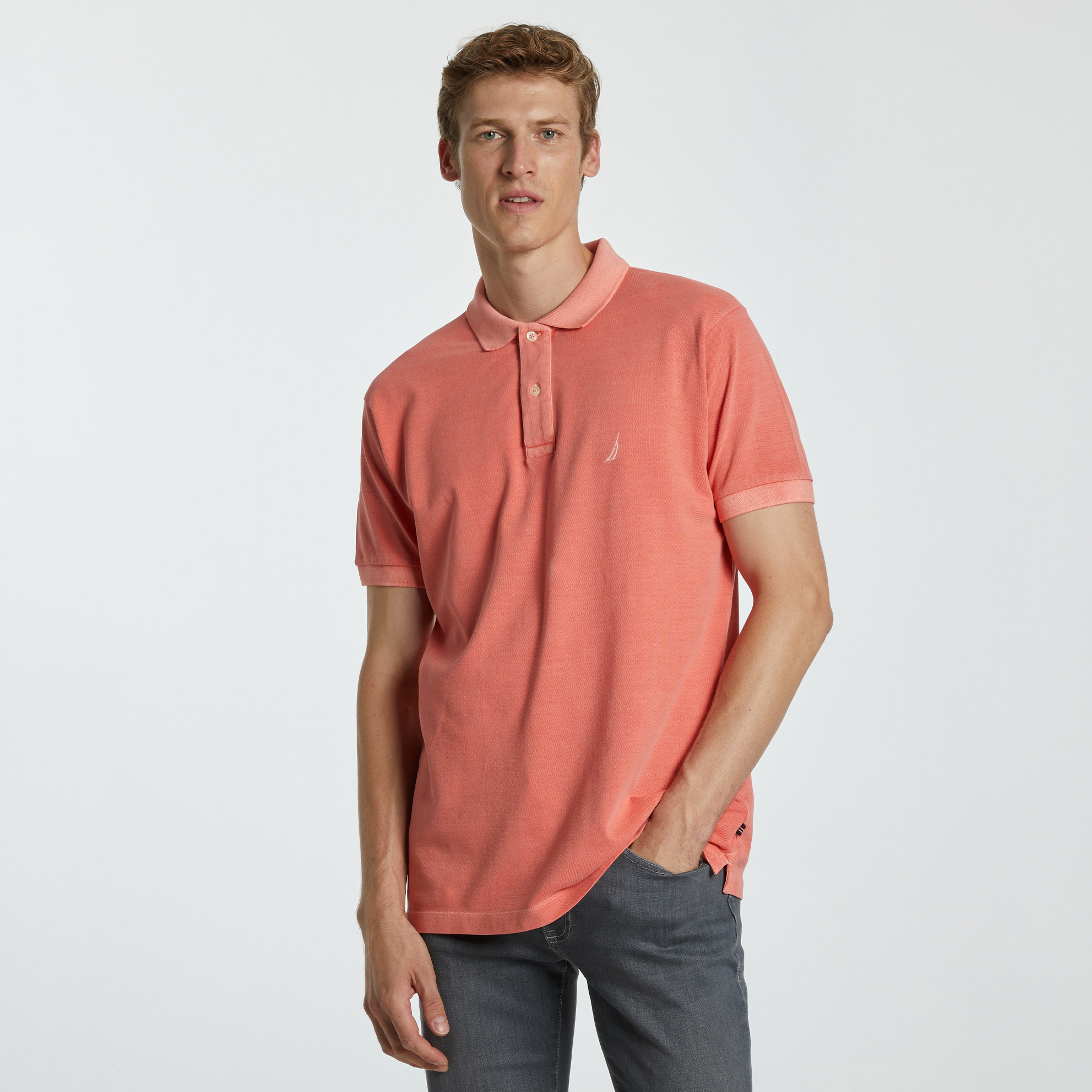 Nautica Classic Fit Erkek Turuncu Polo