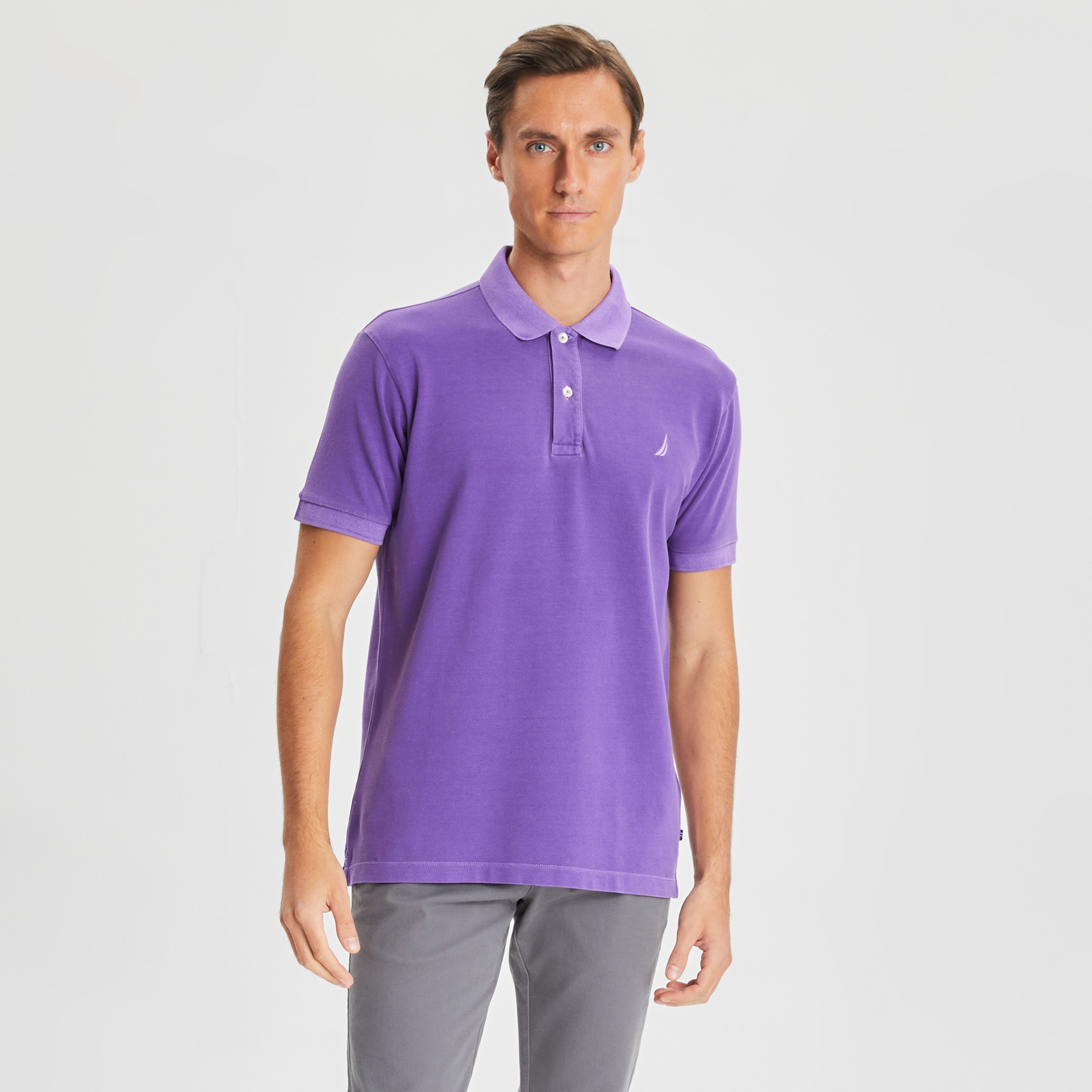 Nautica Erkek Classic Fit Mor Polo