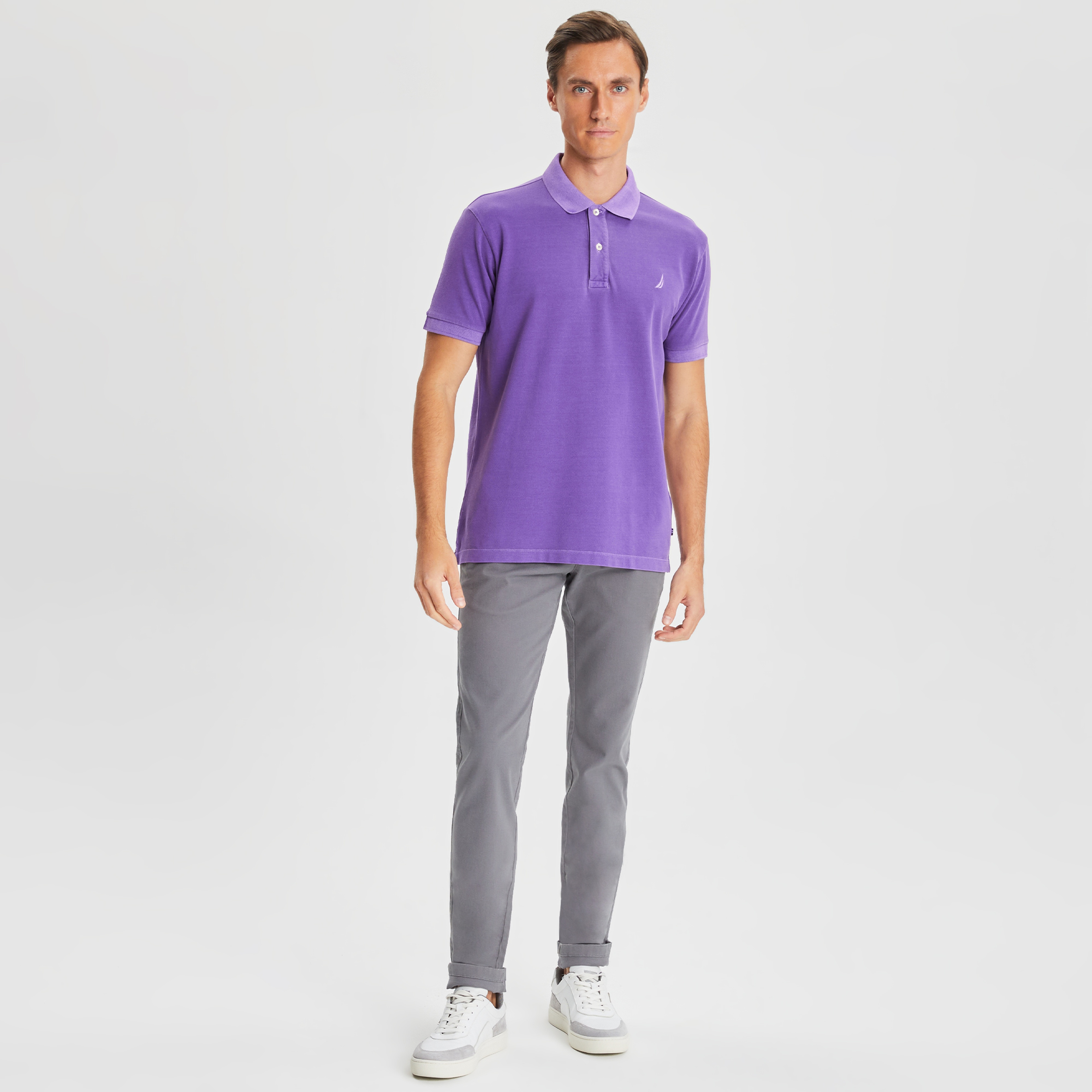 Nautica Erkek Classic Fit Mor Polo