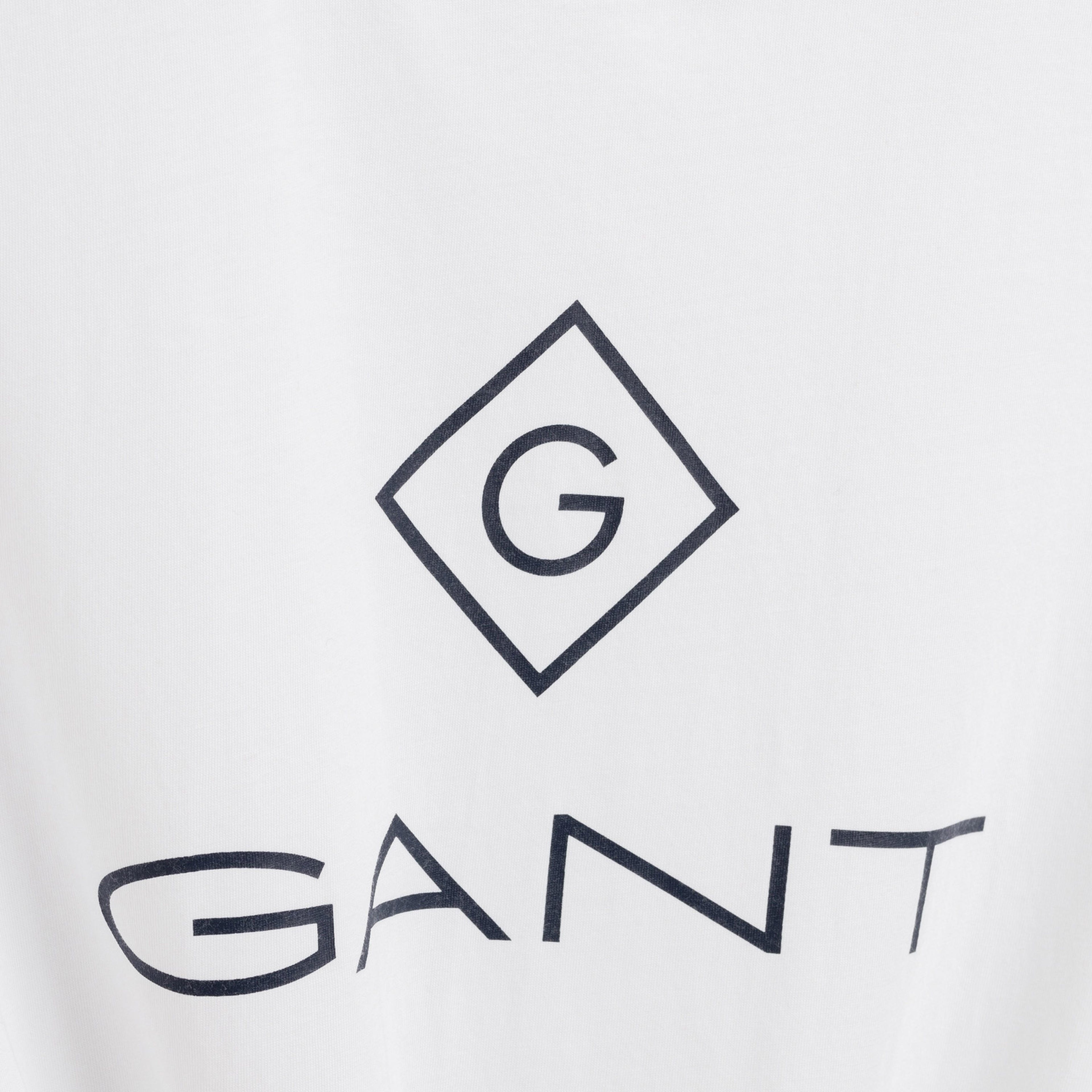 Gant Erkek Beyaz Regular Fit Bisiklet Yaka Logolu T-shirt