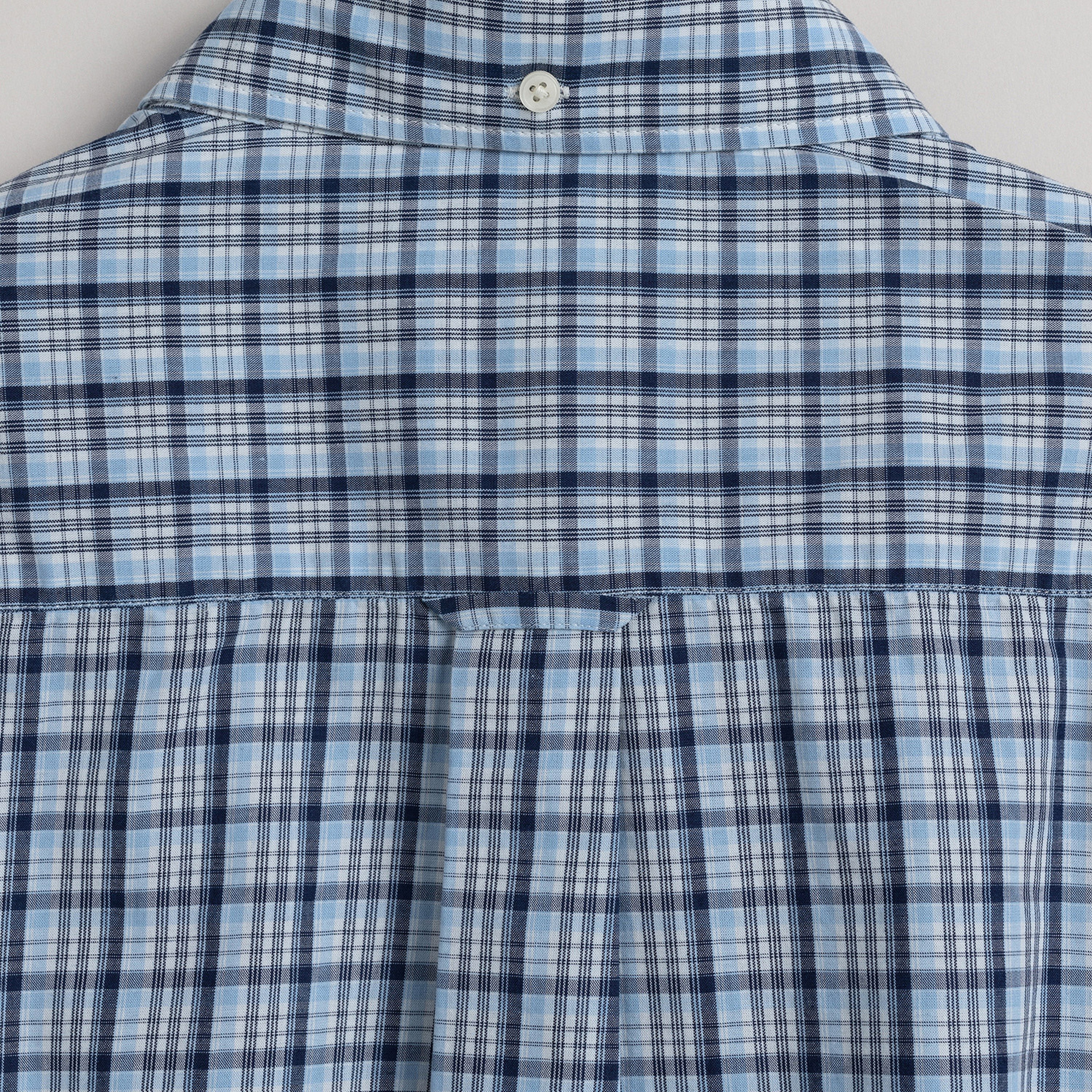 Gant Erkek Mavi Kareli Regular Fit Tech Prep Gömlek