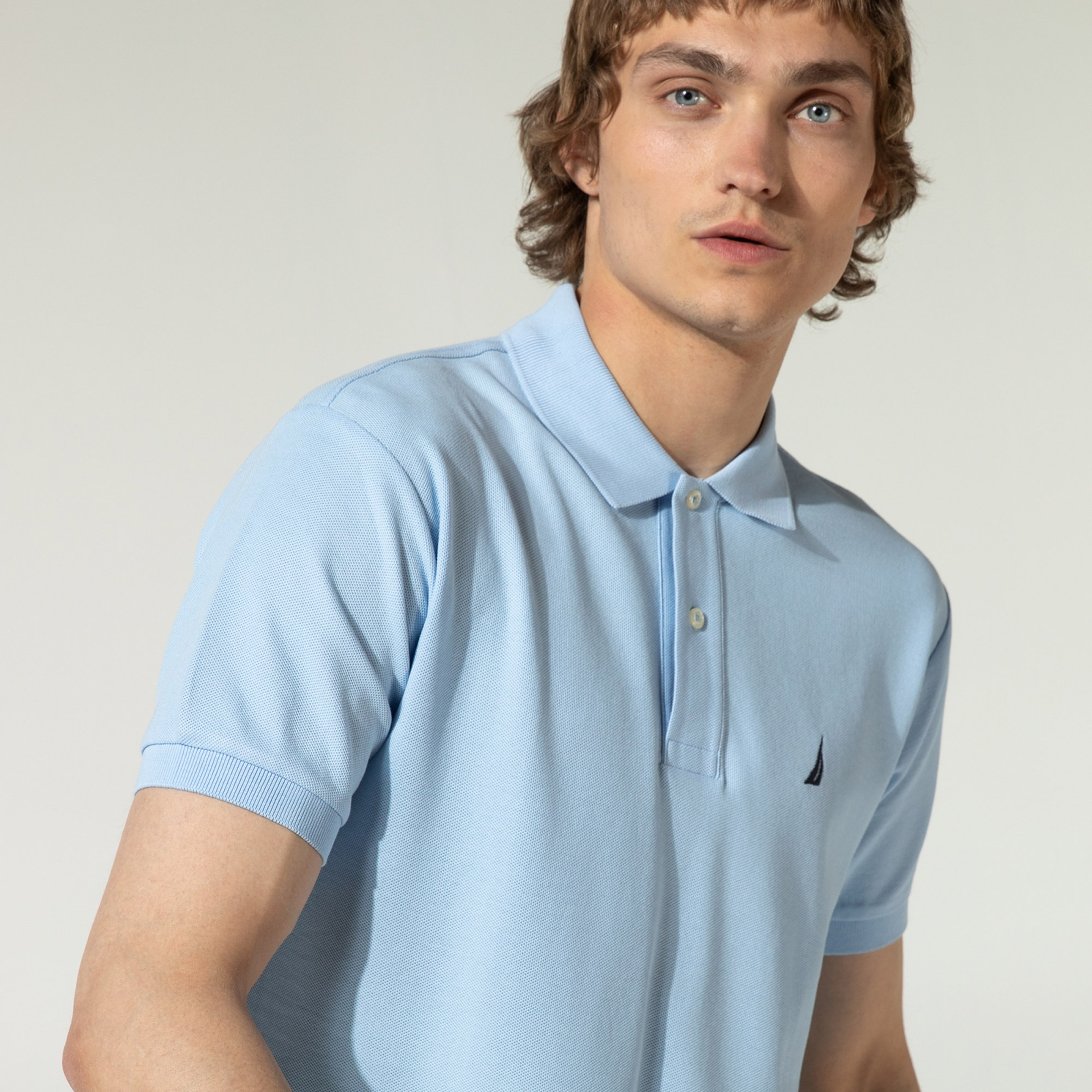 Nautica Erkek Mavi Classic Fit Kısa Kollu Polo Yaka T-Shirt
