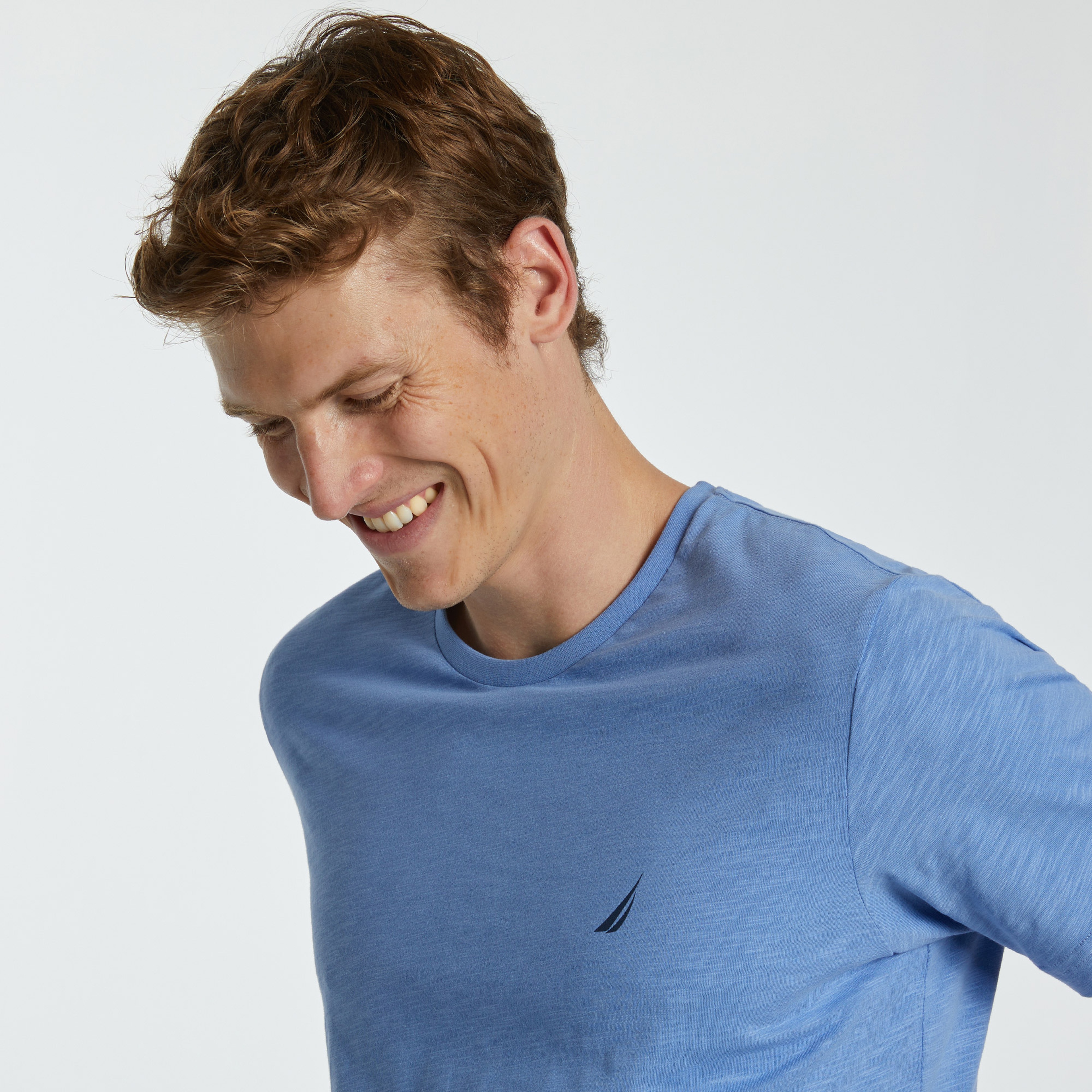 Nautica Erkek Mavi Standart Fit T-Shirt