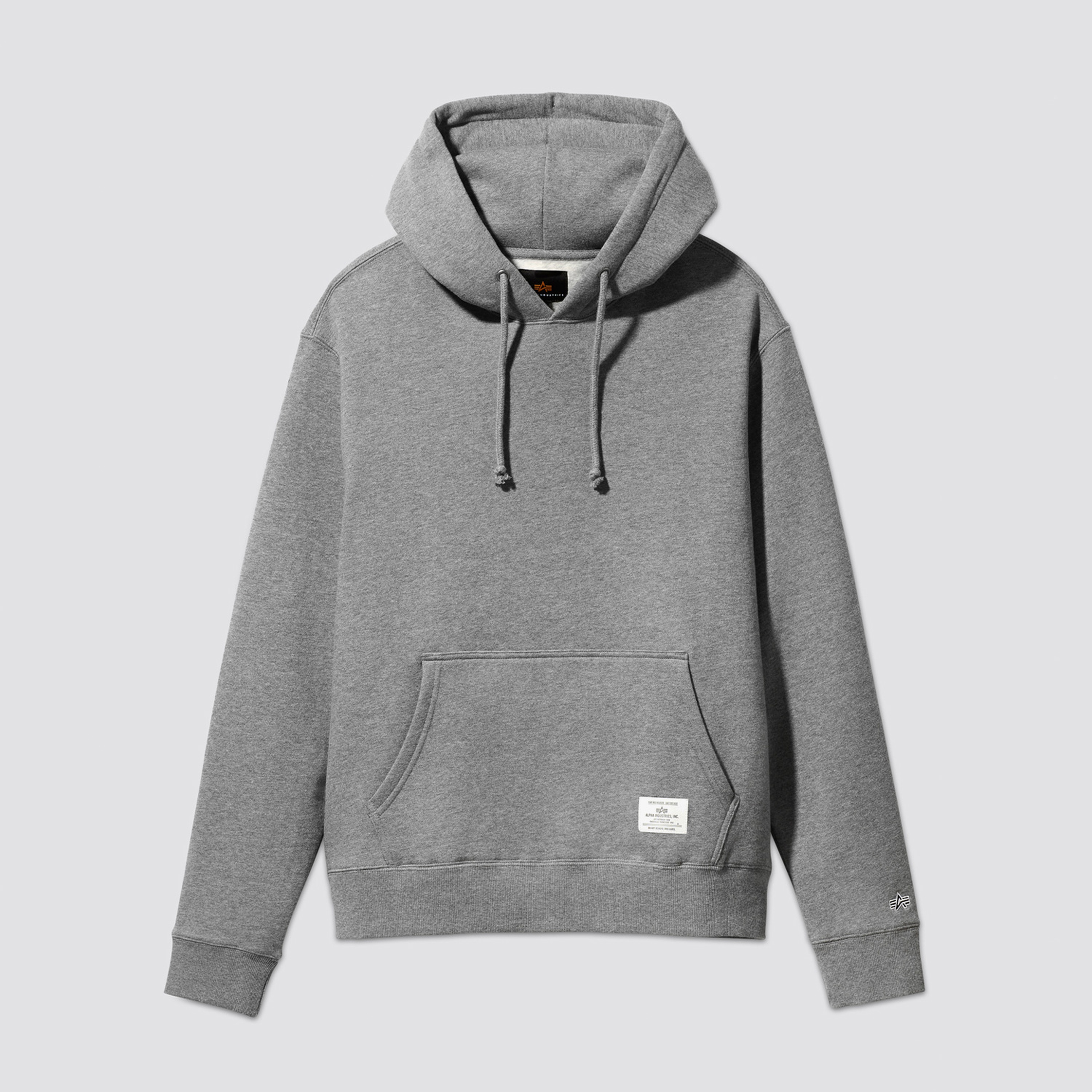 Alpha Industries Essential Erkek Gri Hoodie
