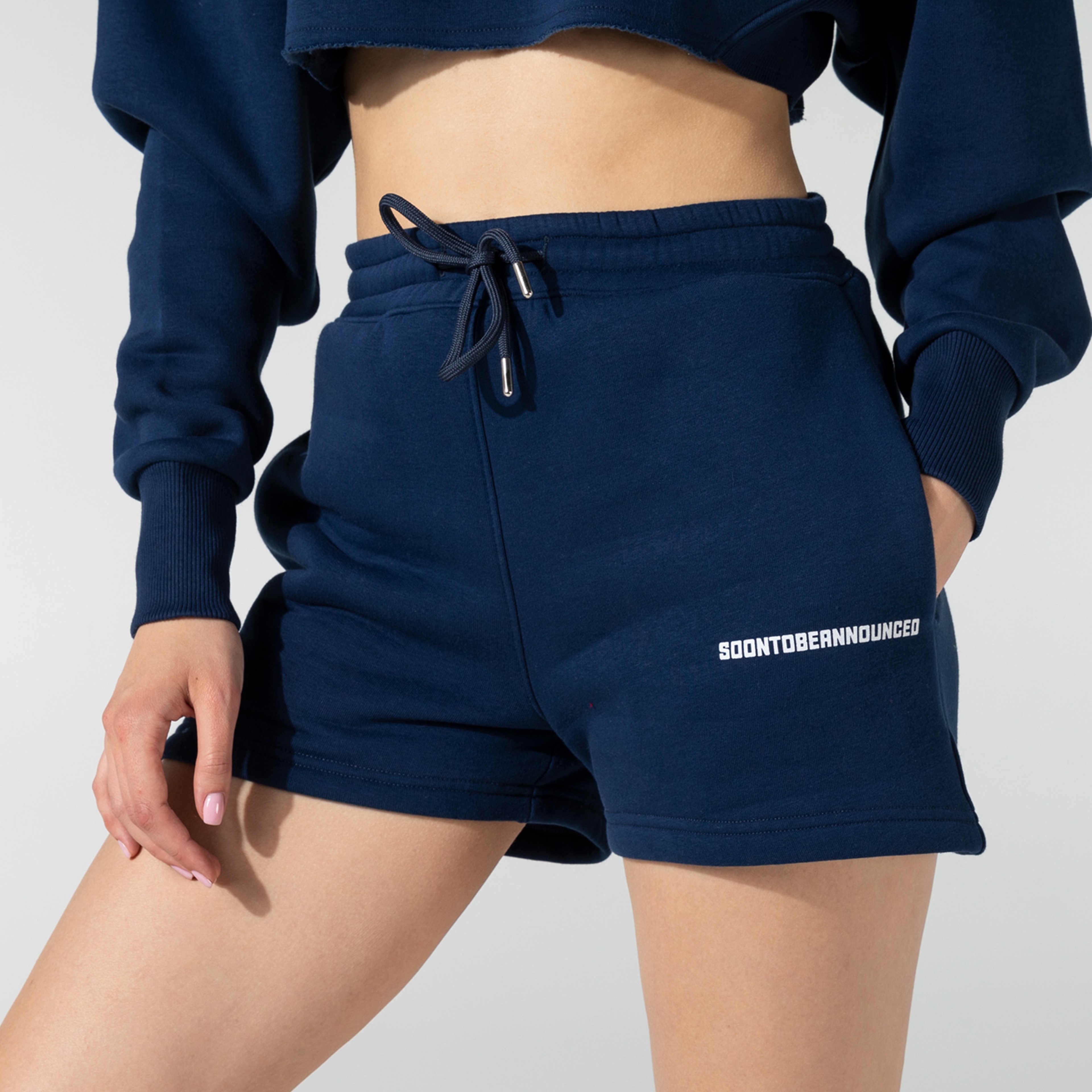 Soon To Be Announced Logo Printed Short Kadın Lacivert Şort