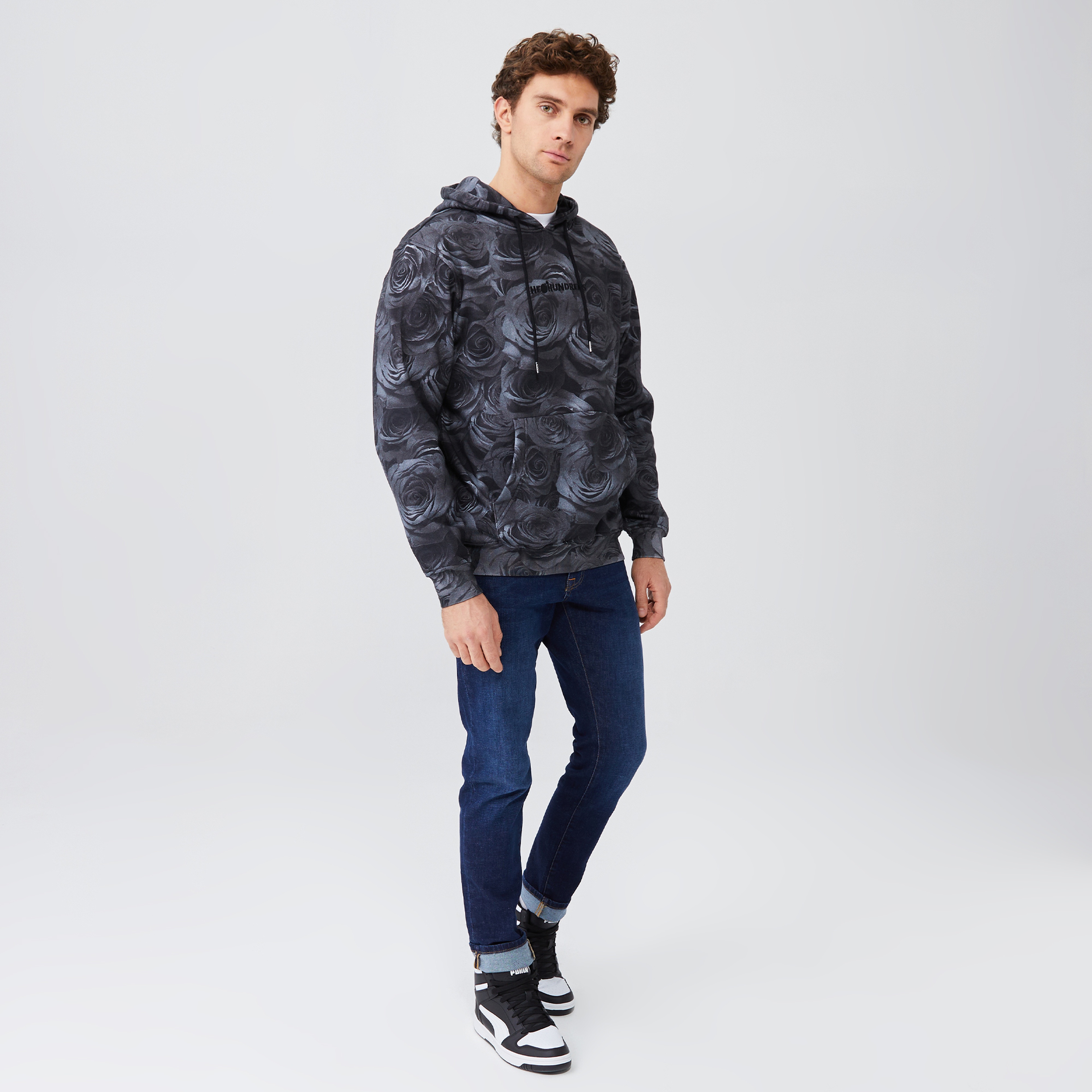 The Hundreds Rosa Erkek Siyah Hoodie