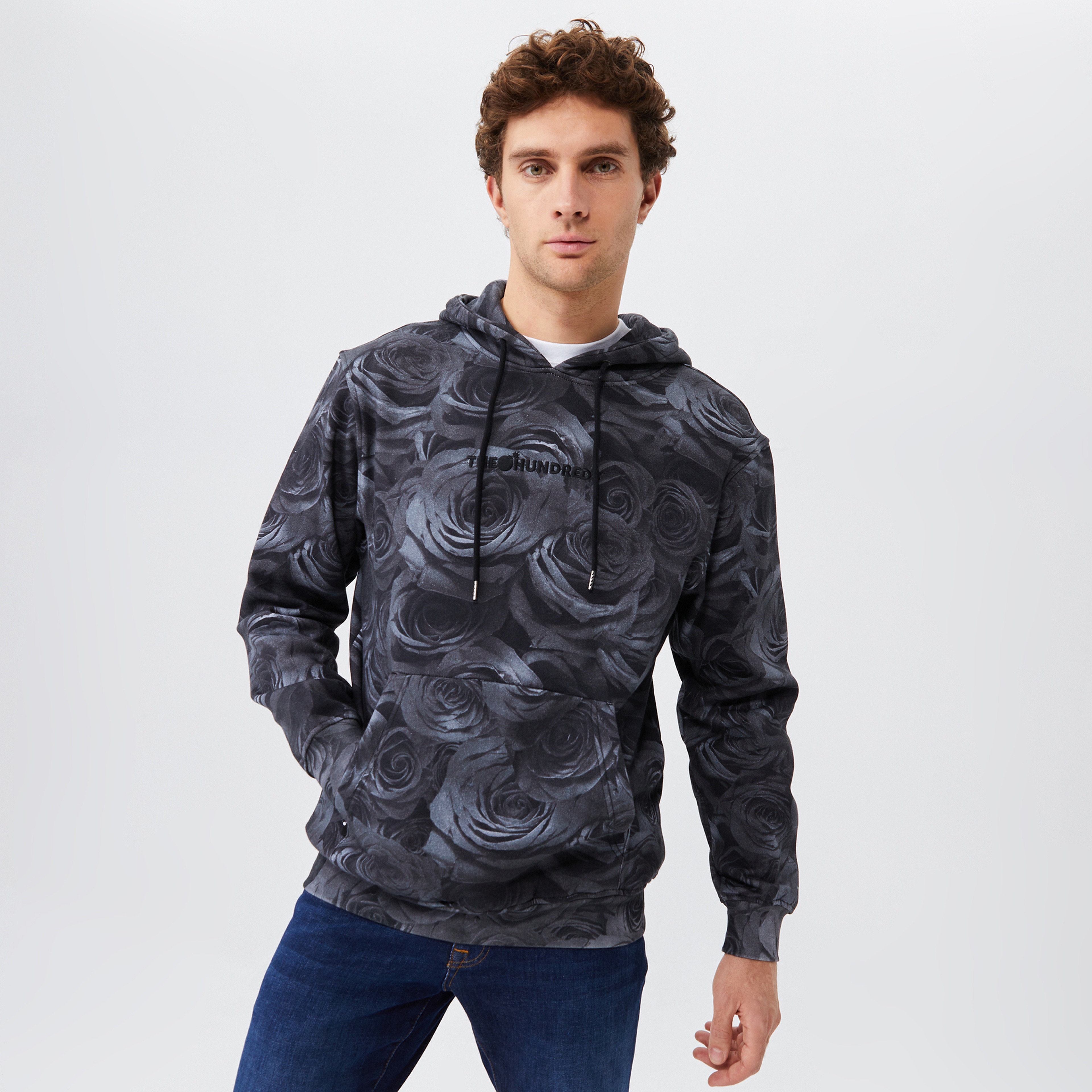 The Hundreds Rosa Erkek Siyah Hoodie