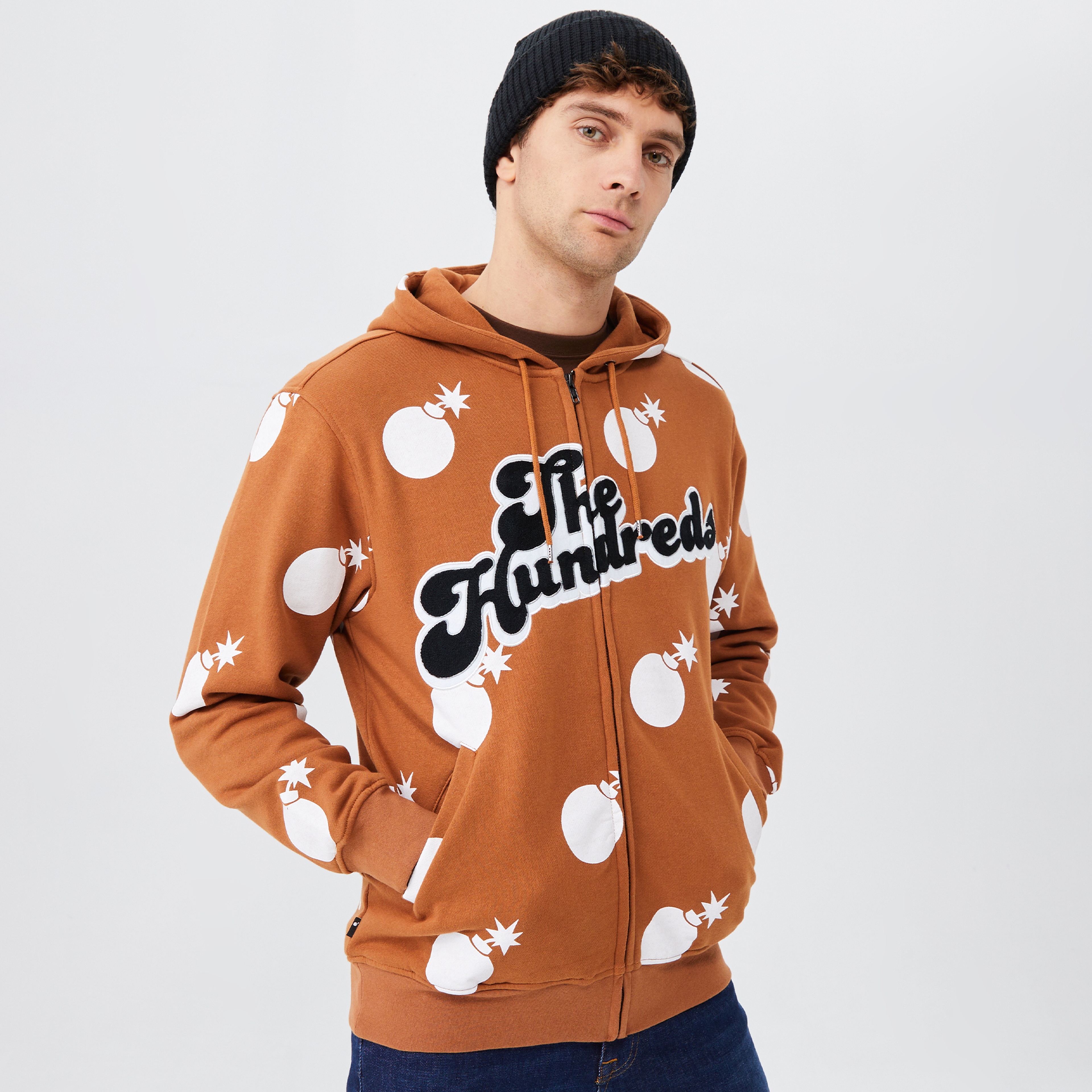 The Hundreds Endless Erkek Haki Kapüşonlu Eşofman Üstü